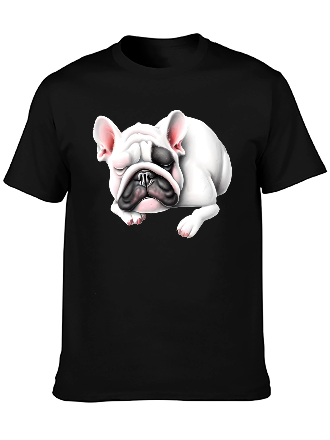Sleeping Bulldog Graphic Tee - Black Cotton Comfort