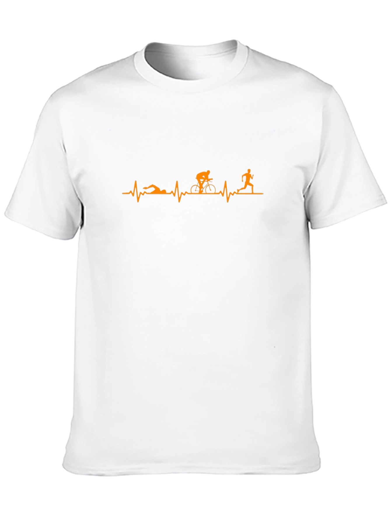Triathlon Heartbeat T-Shirt - Swim Bike Run