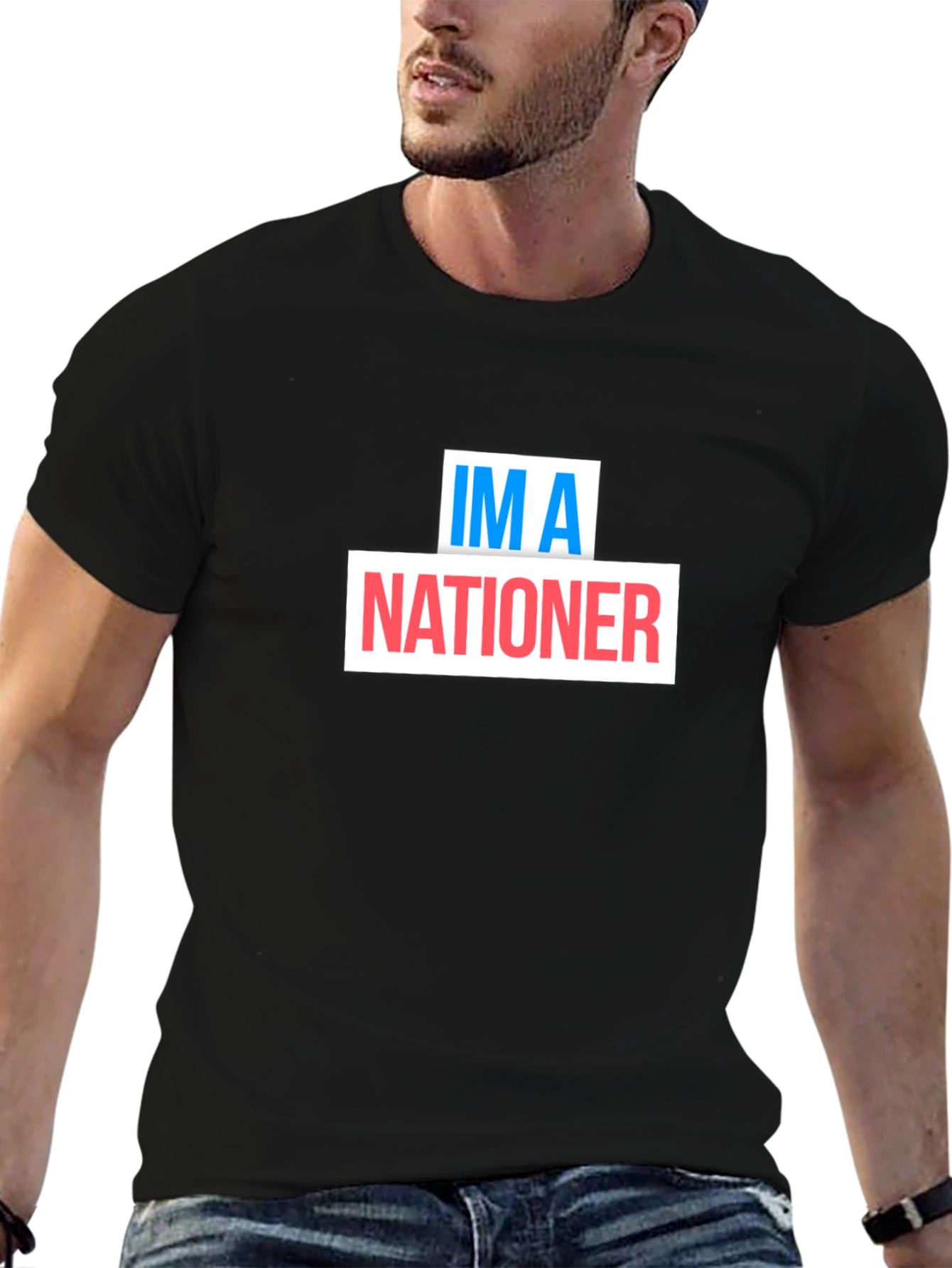 Im A Nationer Graphic Tee - Black
