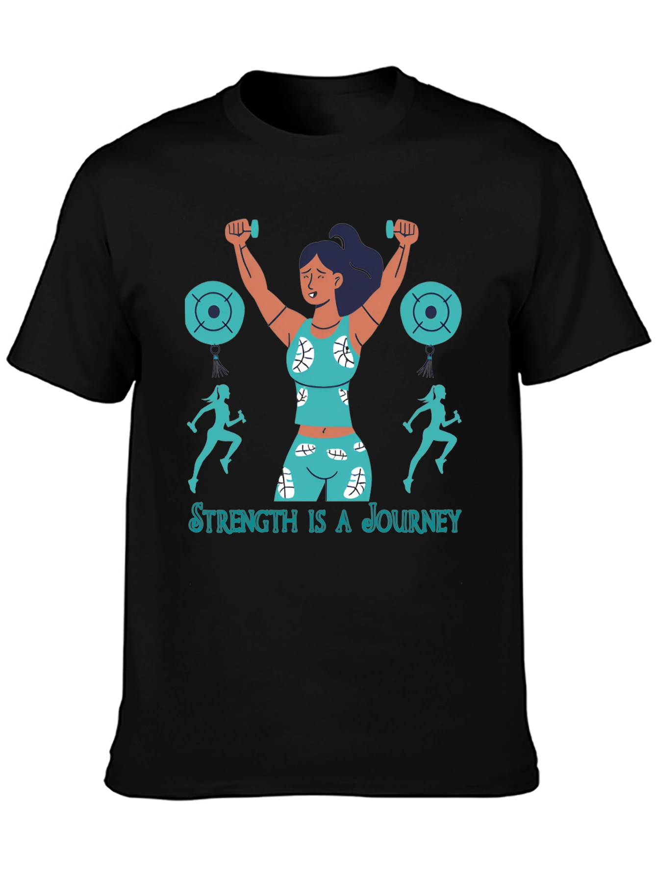 Strength is a Journey Graphic T-Shirt - Fitness Design