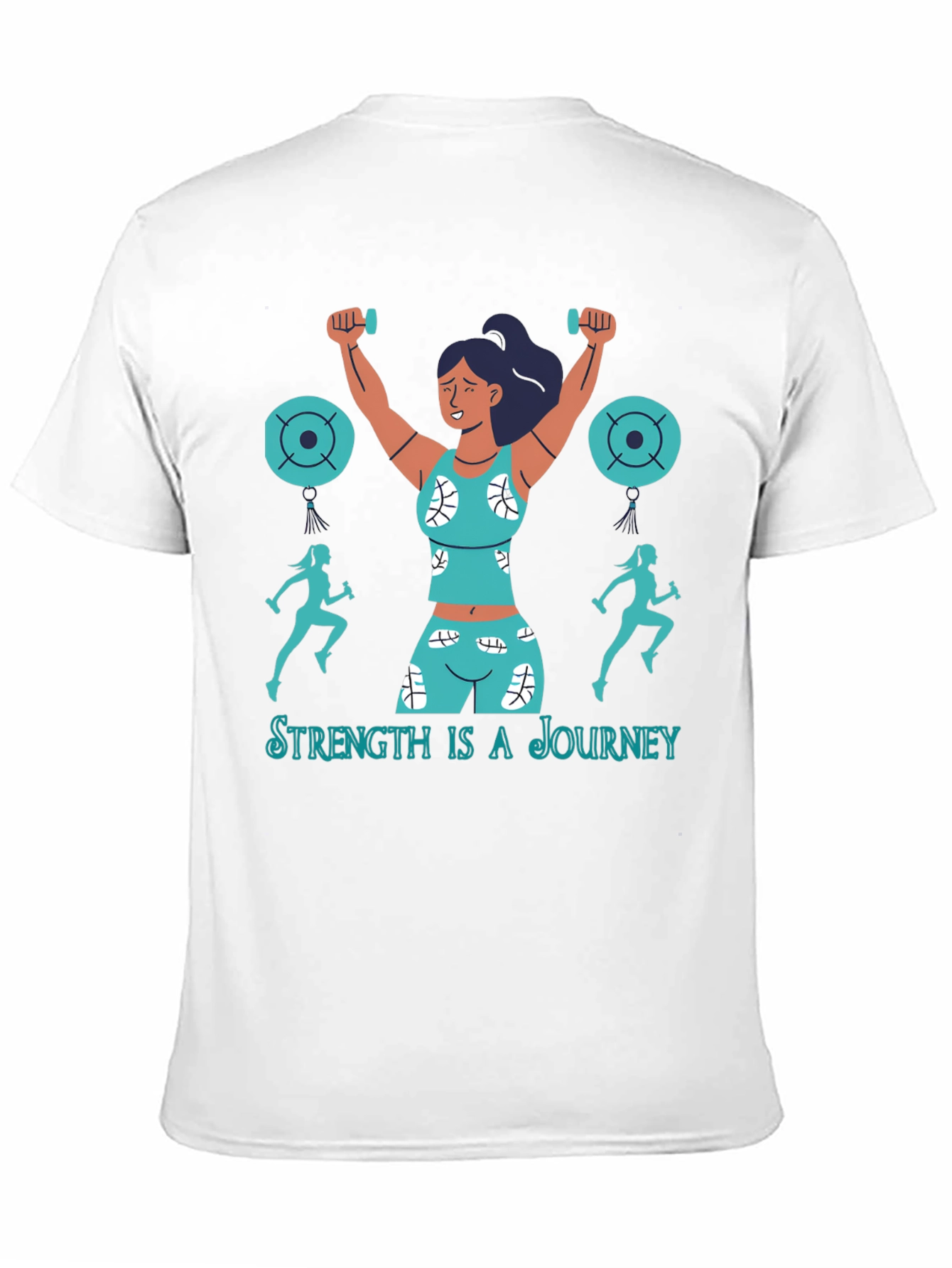Strength is a Journey Graphic T-Shirt - Fitness Design