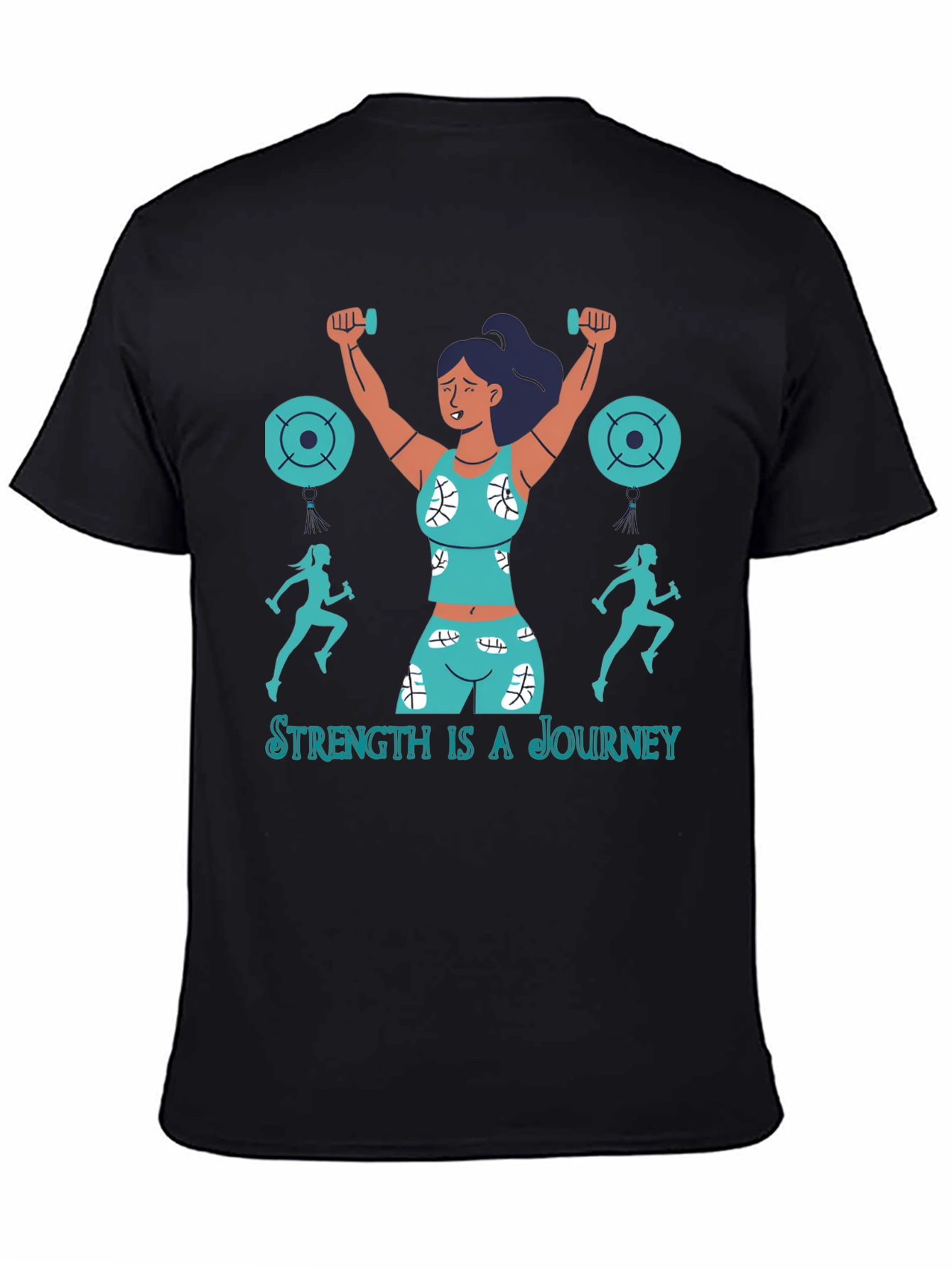 Strength is a Journey Graphic T-Shirt - Fitness Design