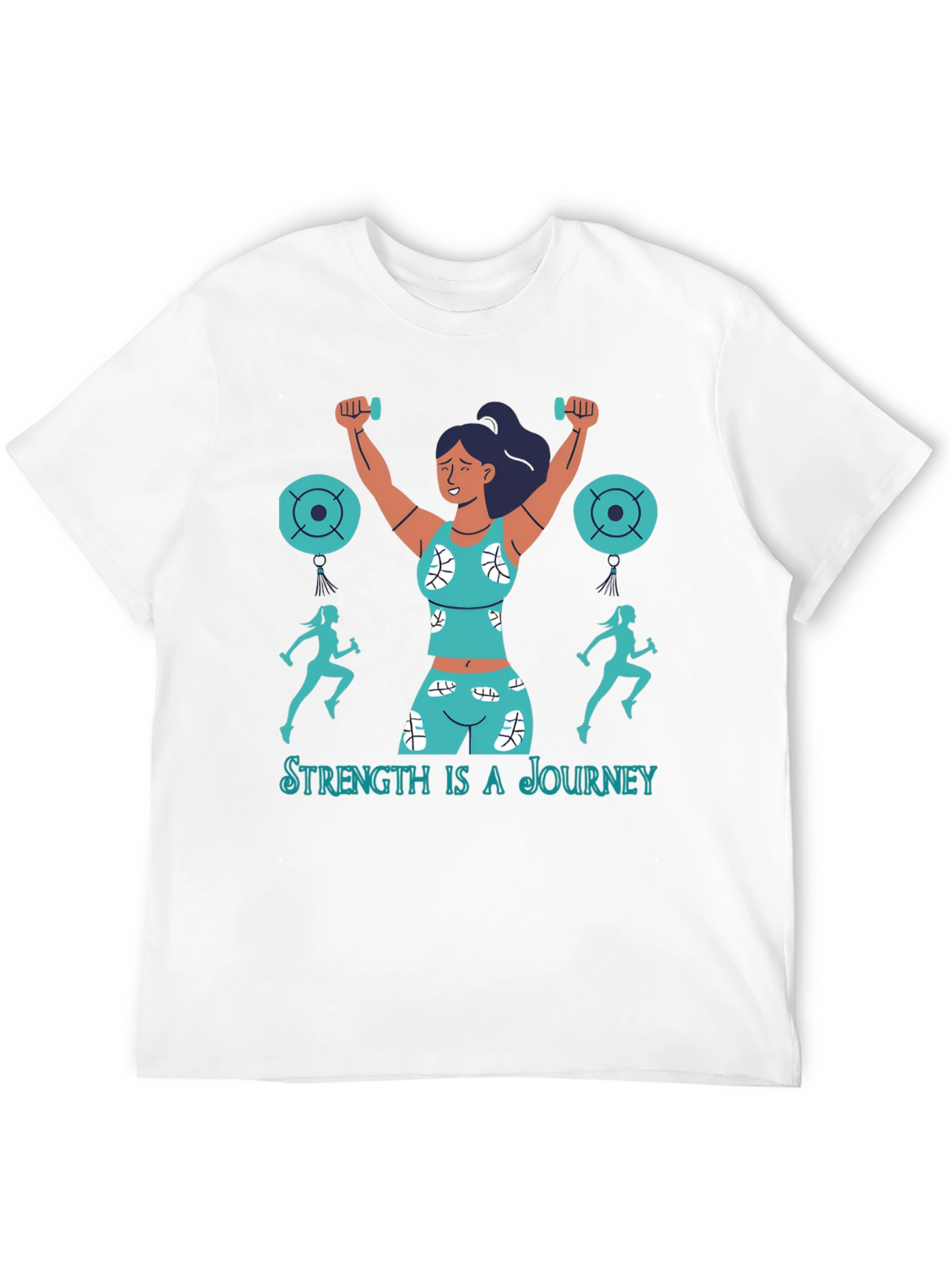 Strength is a Journey Graphic T-Shirt - Fitness Design