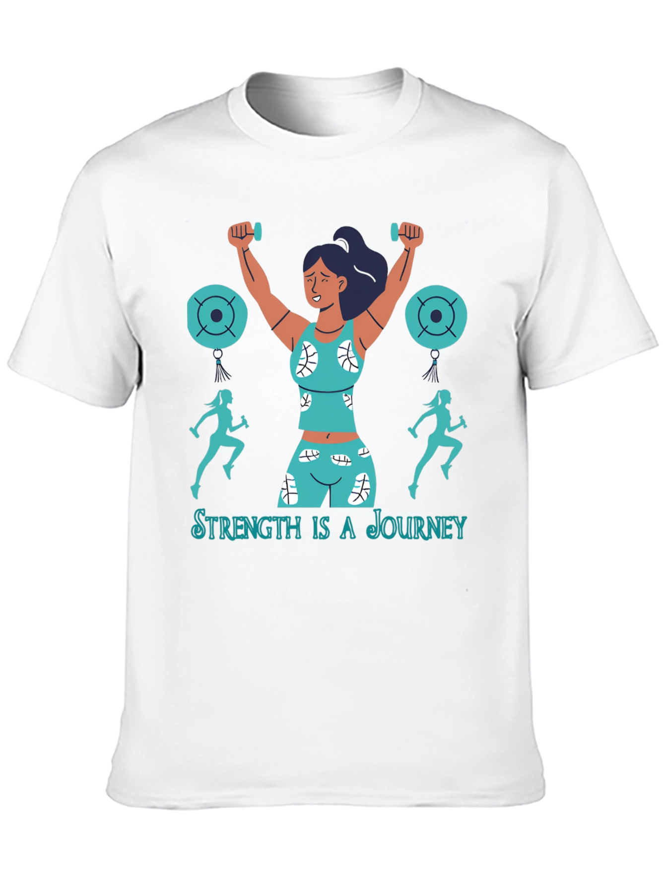 Strength is a Journey Graphic T-Shirt - Fitness Design
