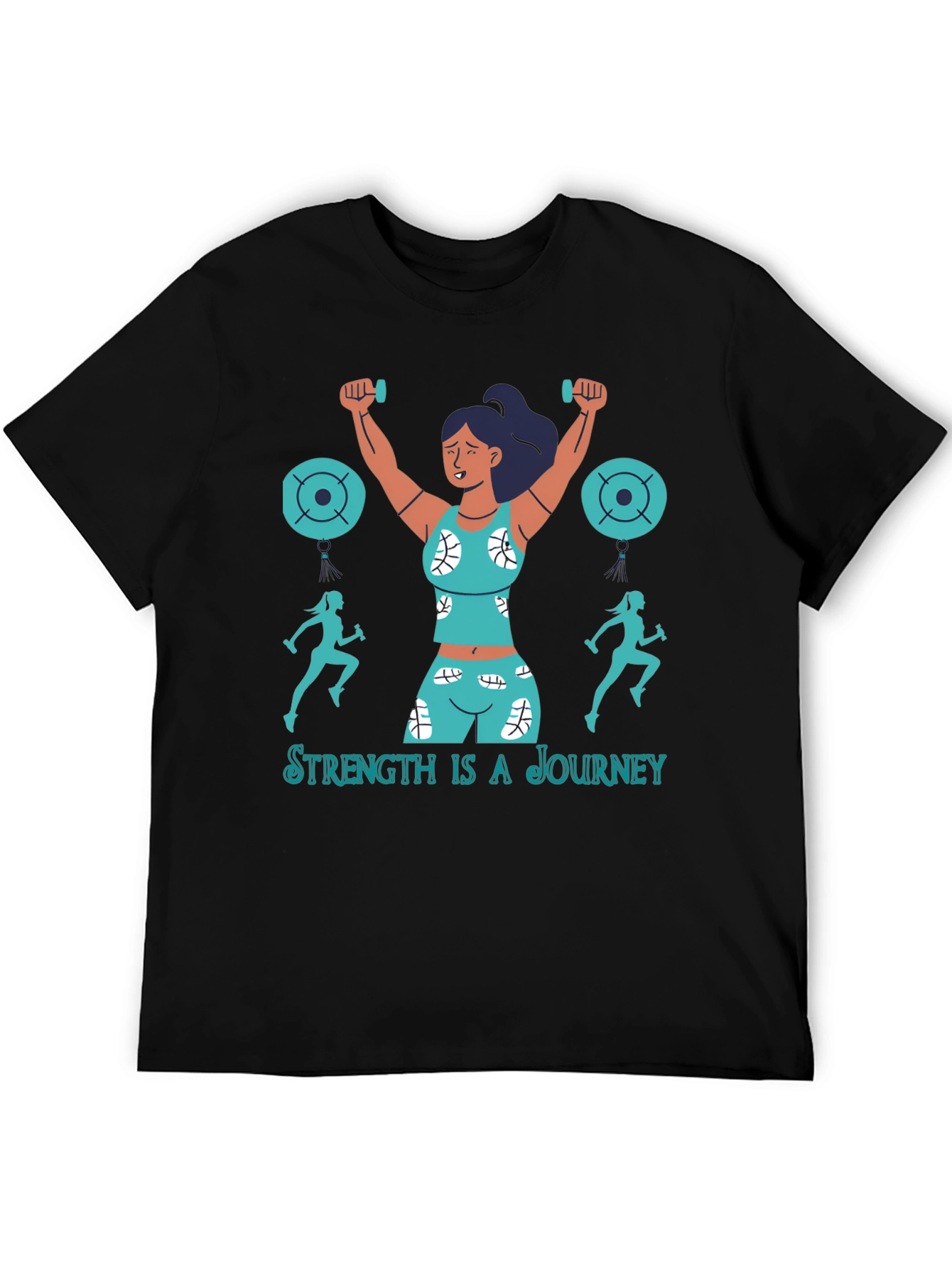 Strength is a Journey Graphic T-Shirt - Fitness Design
