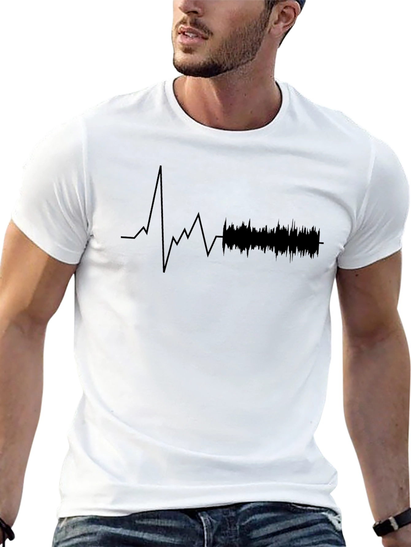Rhythm Pulse T-Shirt - Graphic Wave Design