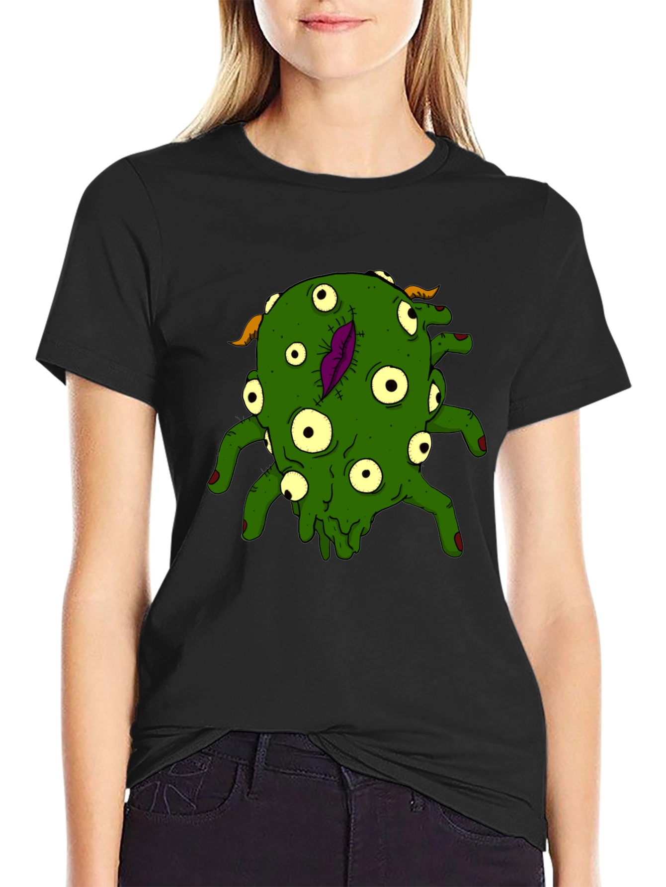 Eye-Catching Creature Graphic T-Shirt