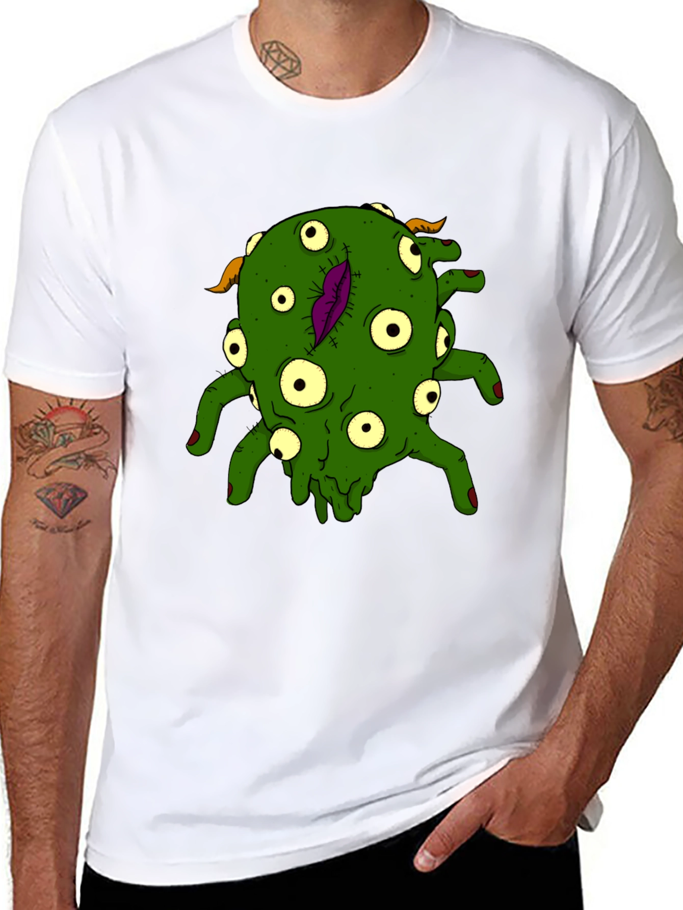 Eye-Catching Creature Graphic T-Shirt