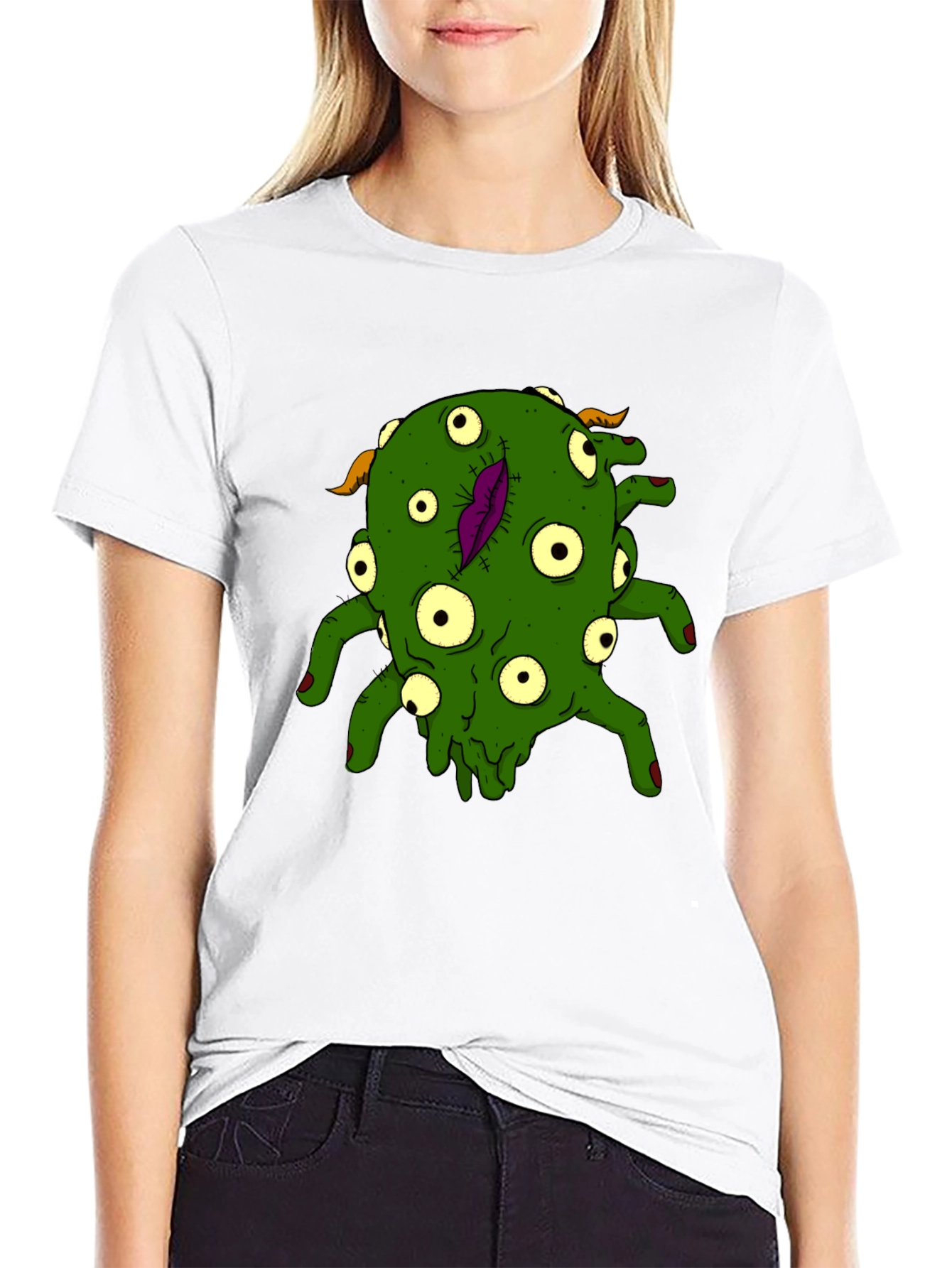 Eye-Catching Creature Graphic T-Shirt