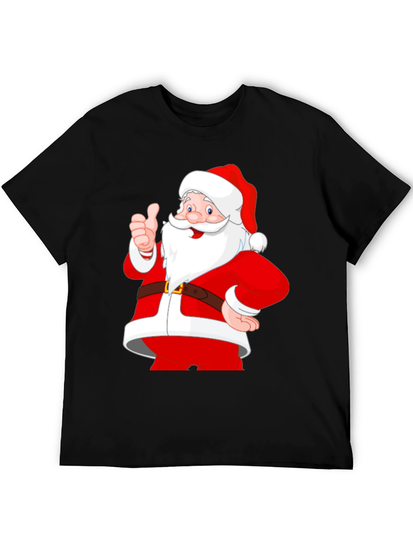 Santa Claus Graphic Print T-Shirt - Holiday Cheer