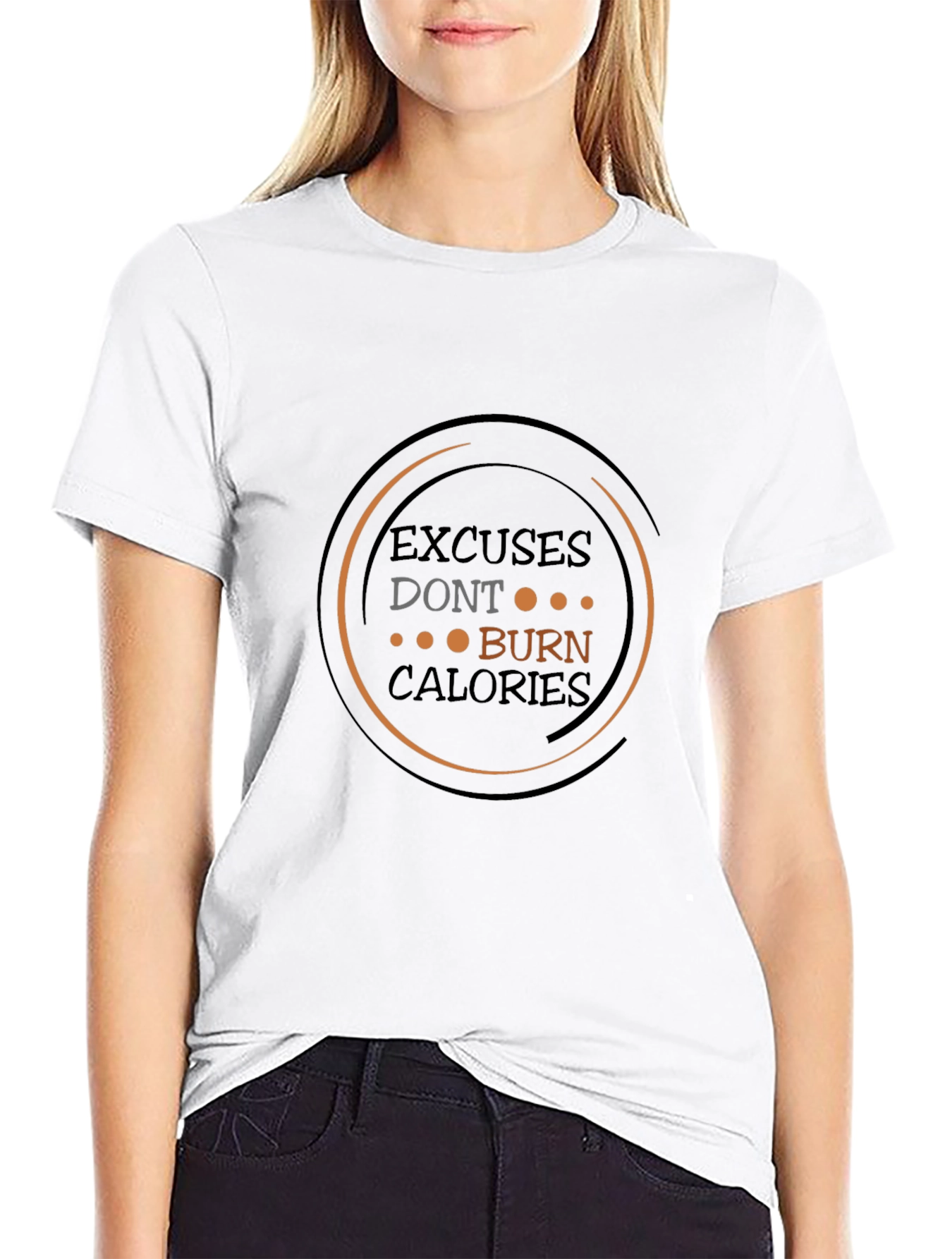 Motivational Workout T-Shirt: Excuses Dont Burn Calories