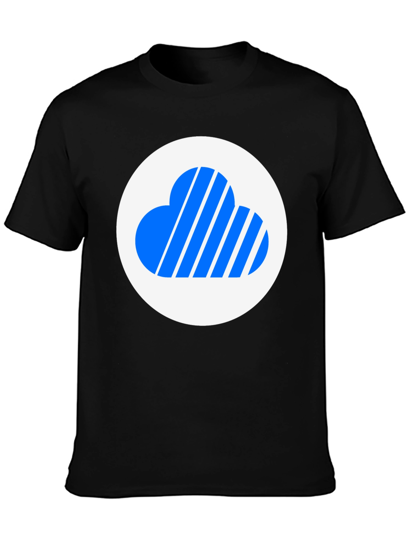 Cloud Logo Black T-Shirt - Modern Style