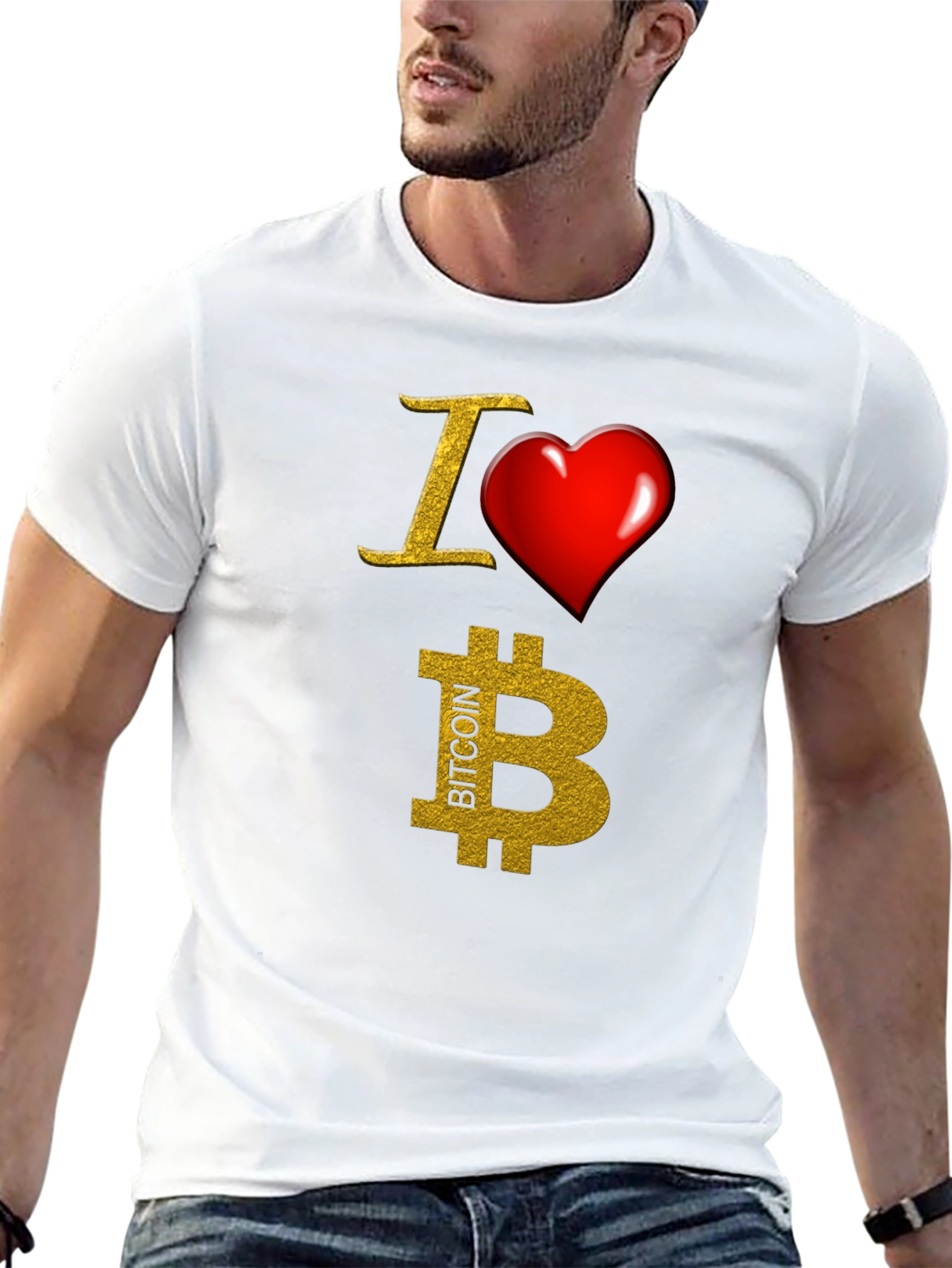 I Heart Bitcoin Black T-Shirt