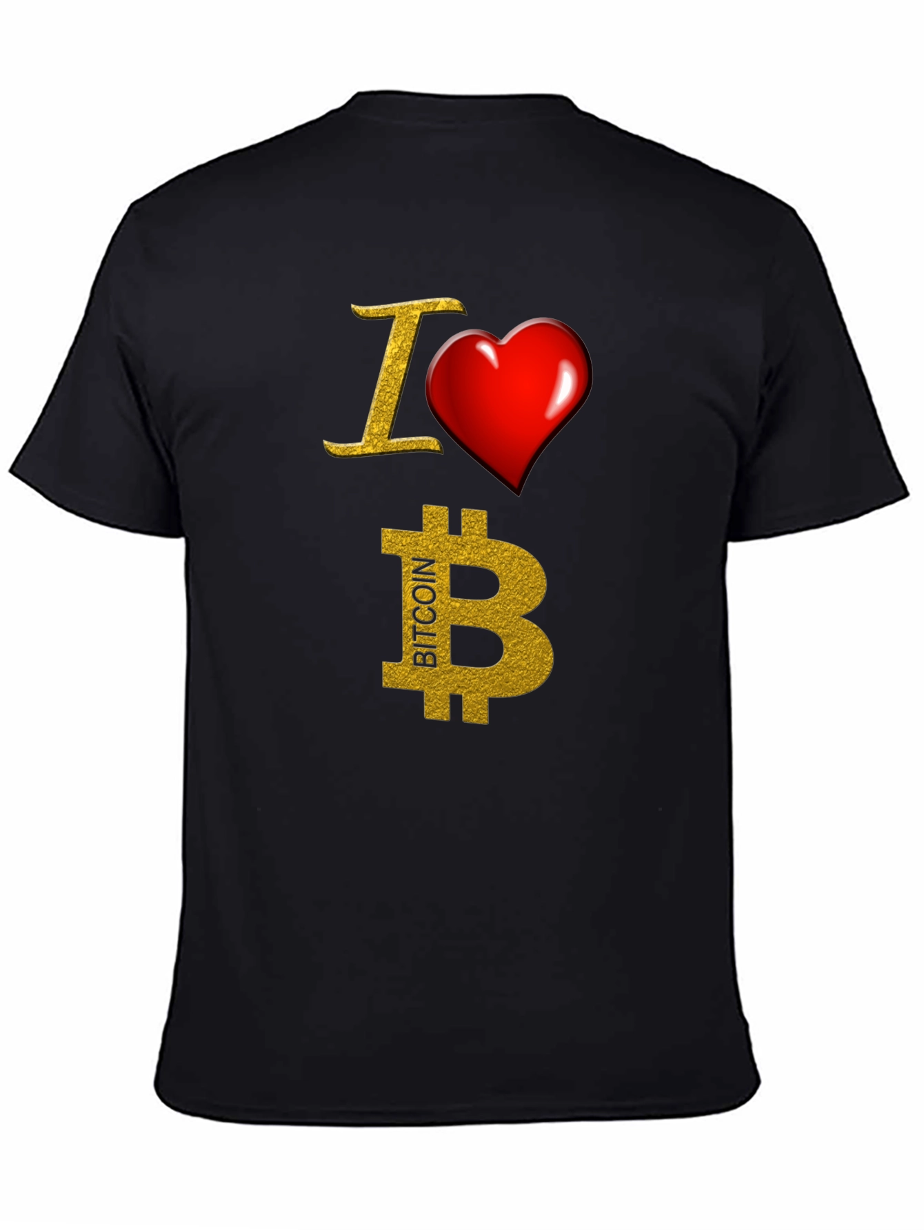 I Heart Bitcoin Black T-Shirt