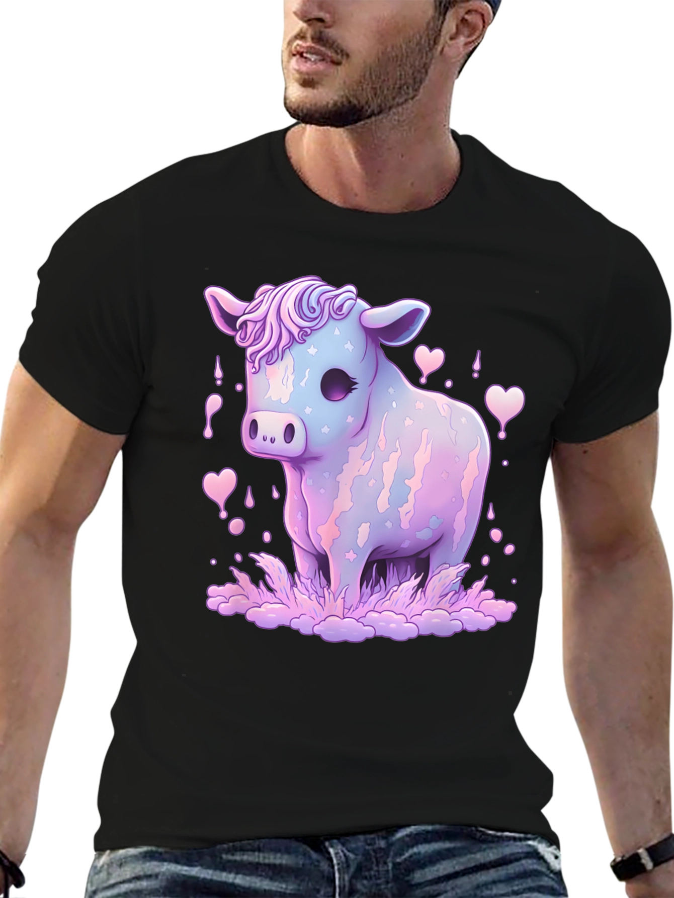 Pastel Cow Graphic Tee