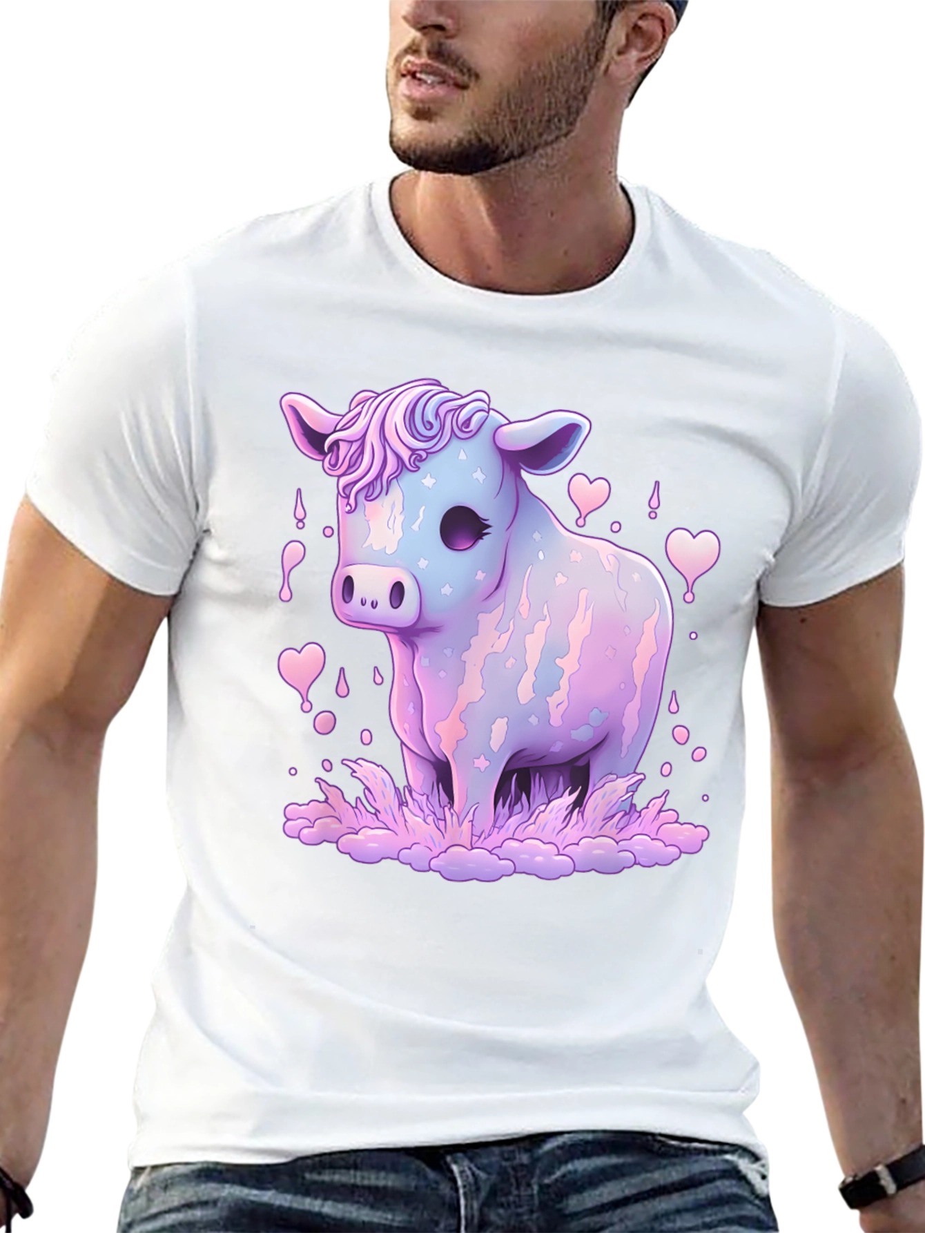 Pastel Cow Graphic Tee