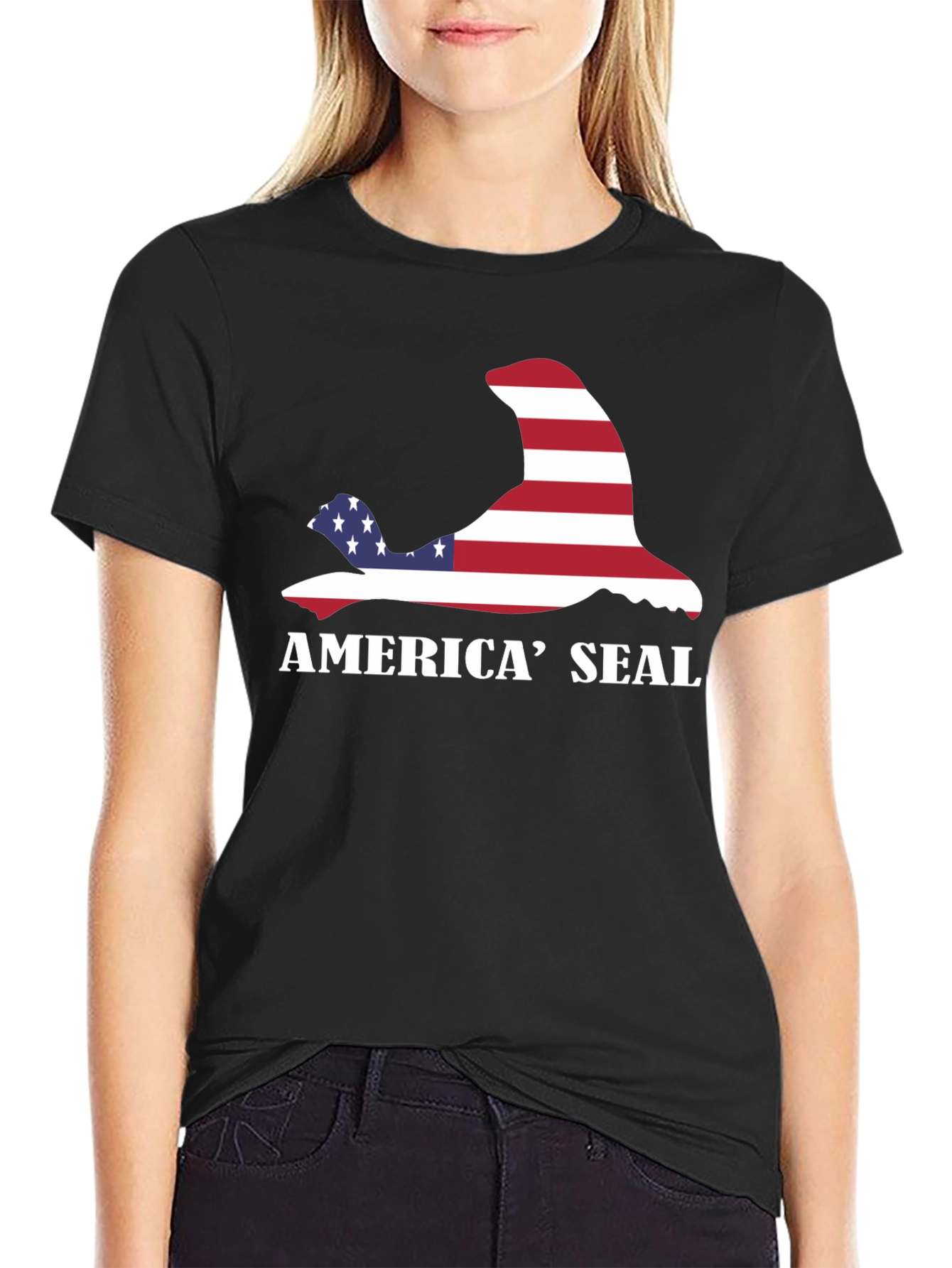 America Seal T-Shirt - Patriotic Design