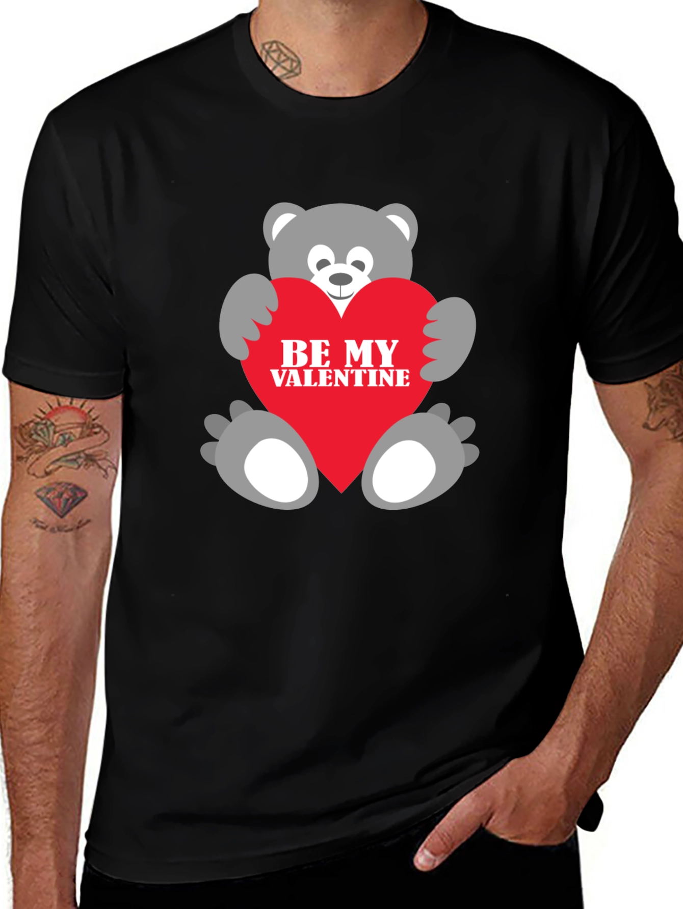 Be My Valentine Teddy Bear Graphic Tee