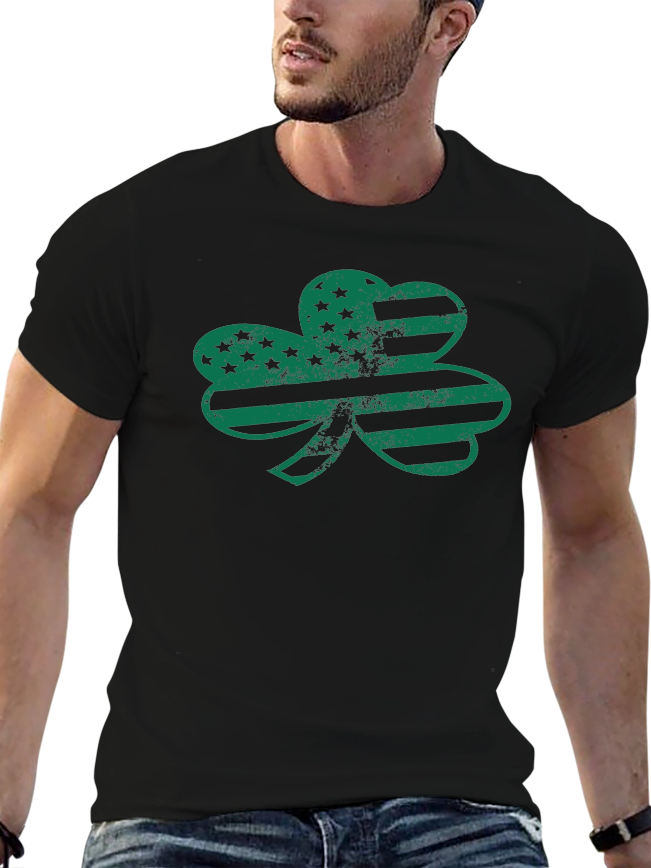 Patriotic Shamrock Graphic Tee - St. Patricks Day Shirt