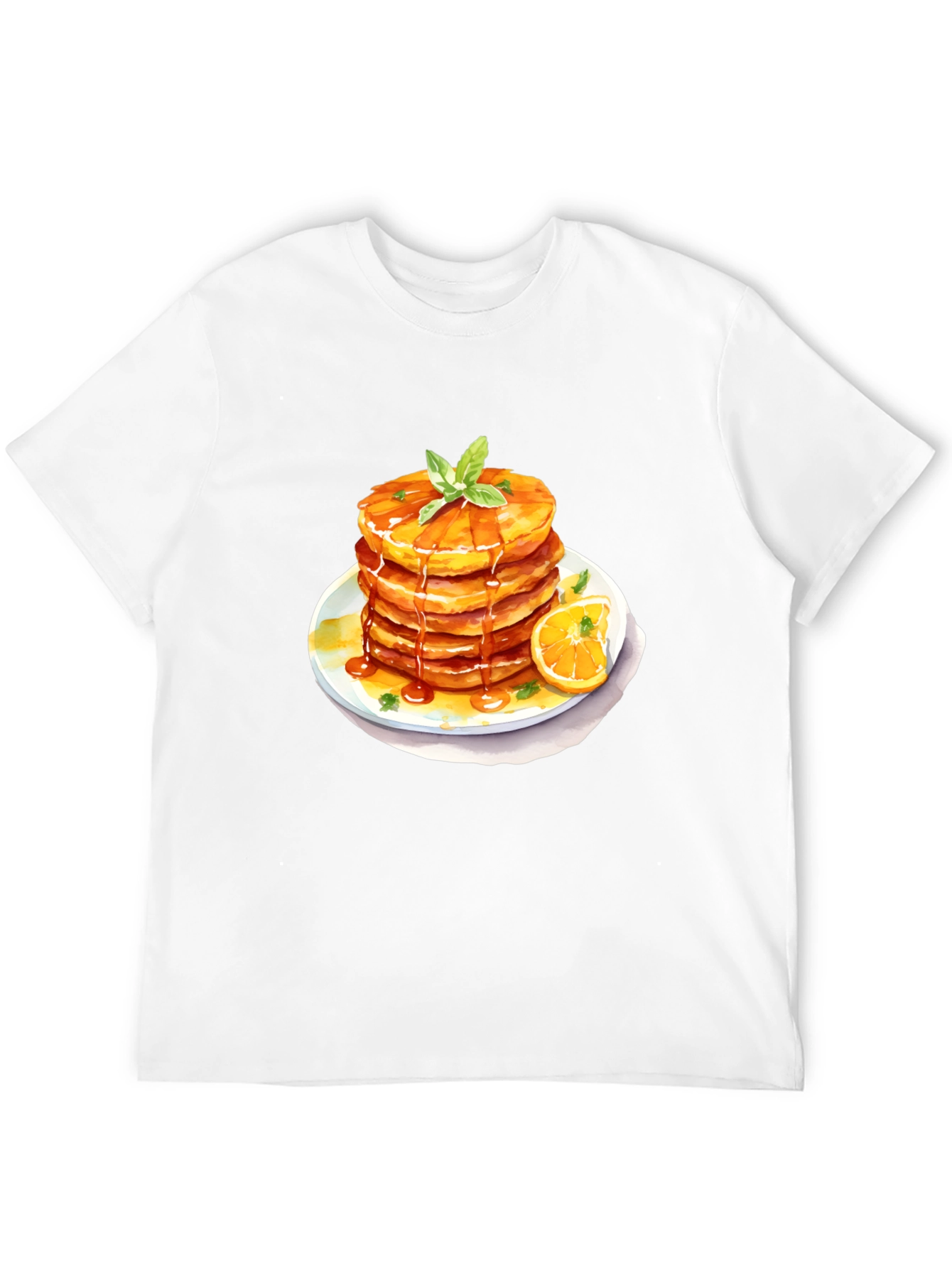 Pancake Stack Graphic Tee - Breakfast Lovers Black T-Shirt
