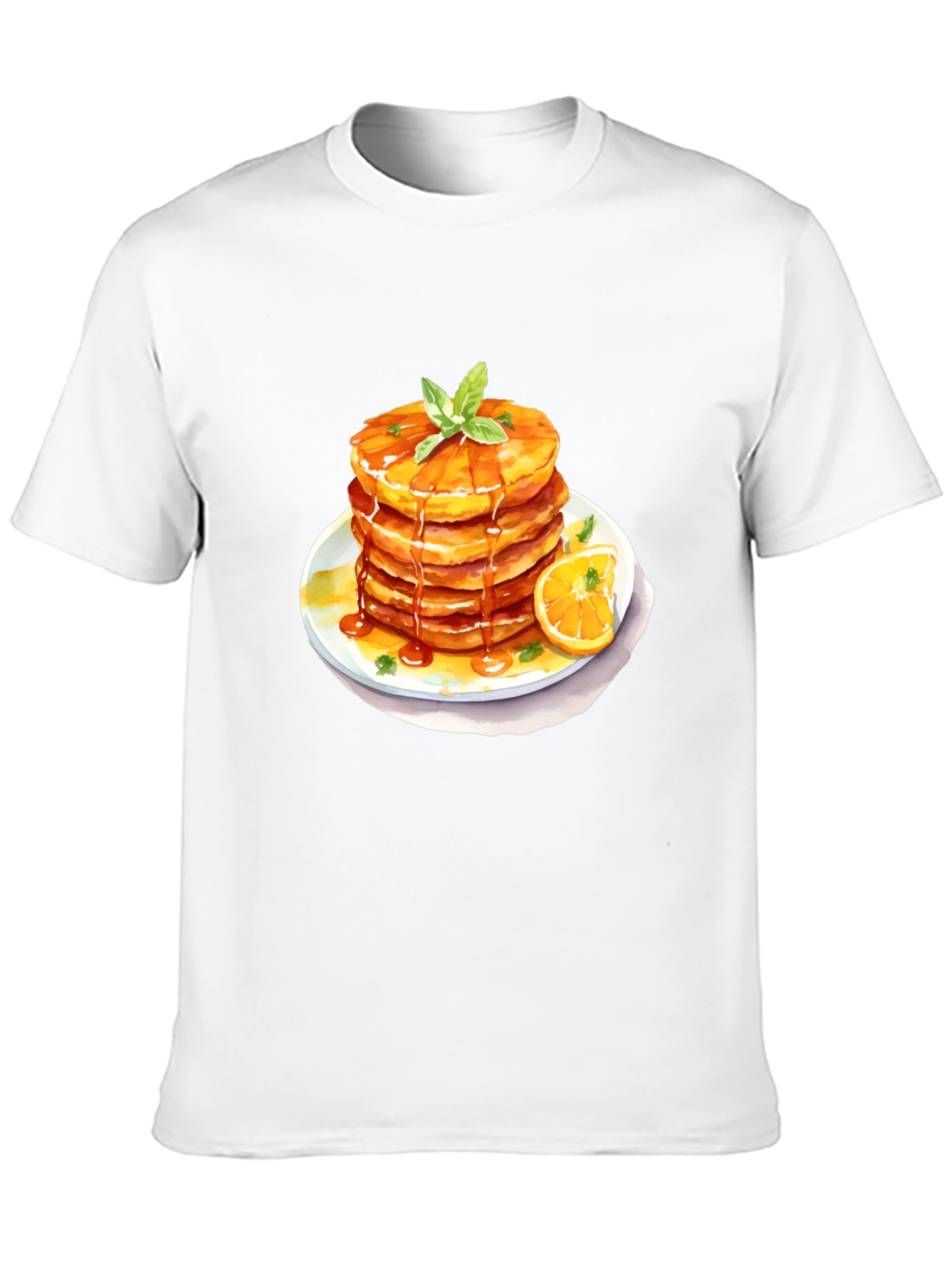Pancake Stack Graphic Tee - Breakfast Lovers Black T-Shirt