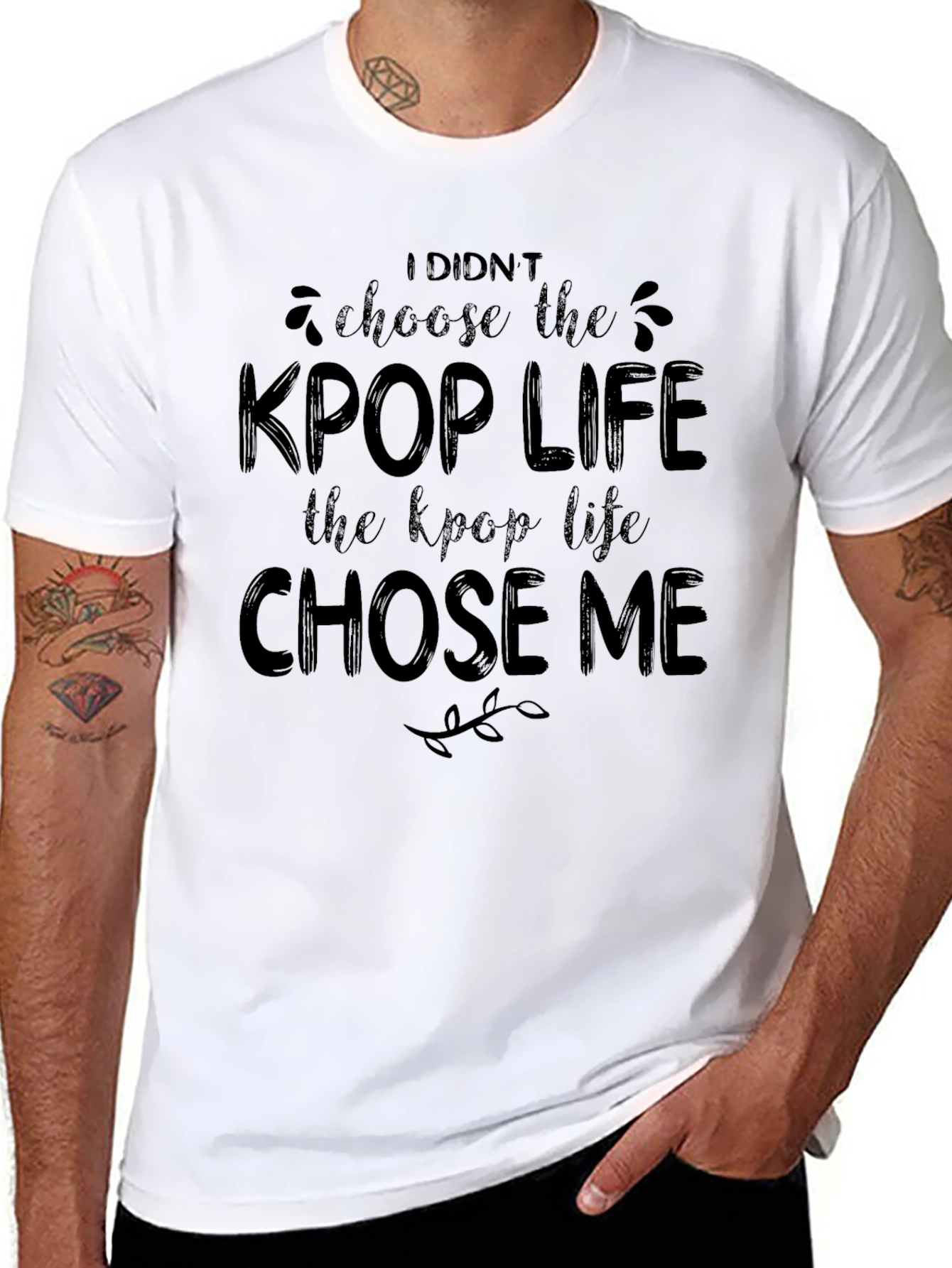 KPop Life Chose Me Black T-Shirt