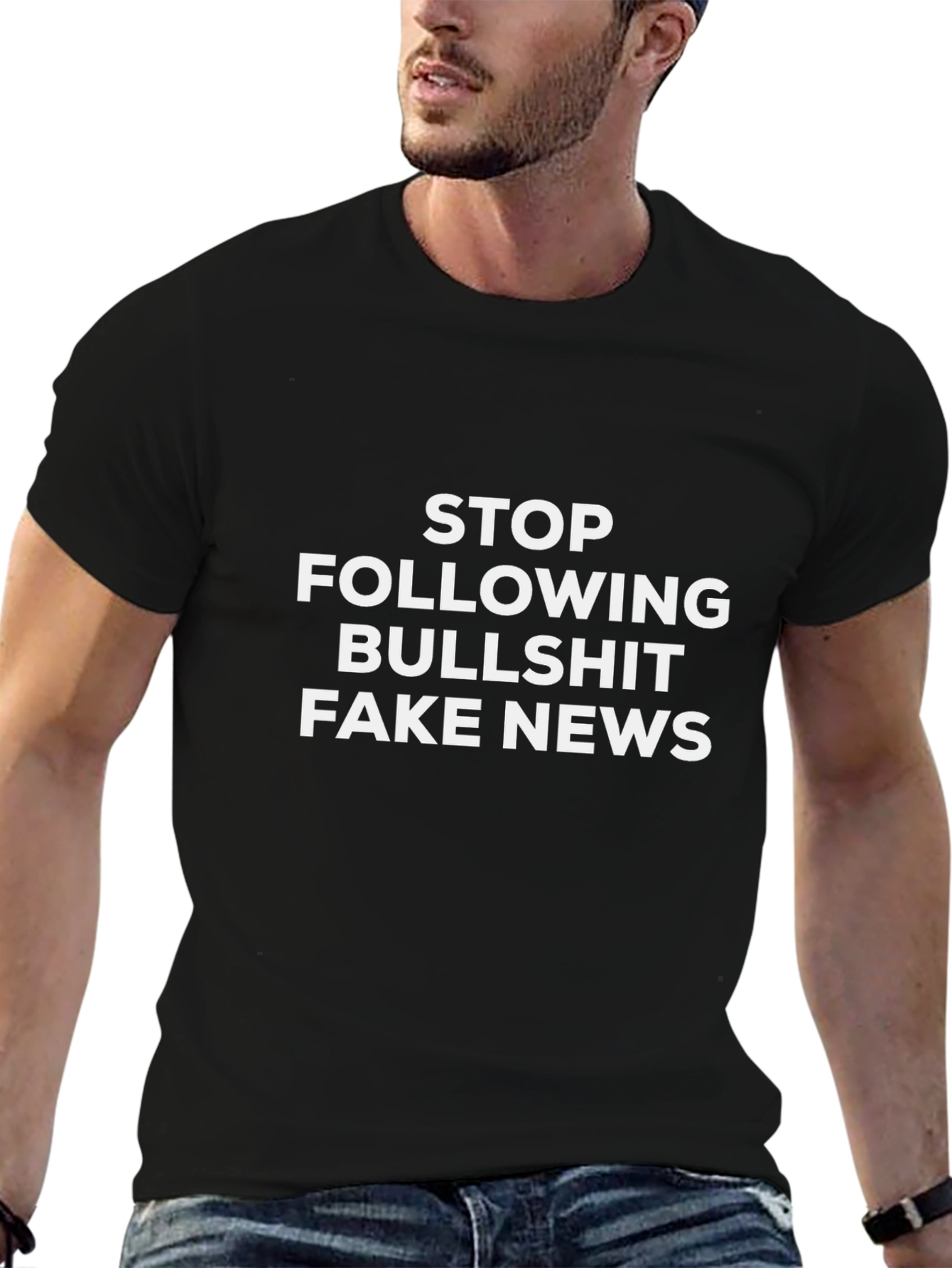 Stop Following Bullshit T-Shirt - Black