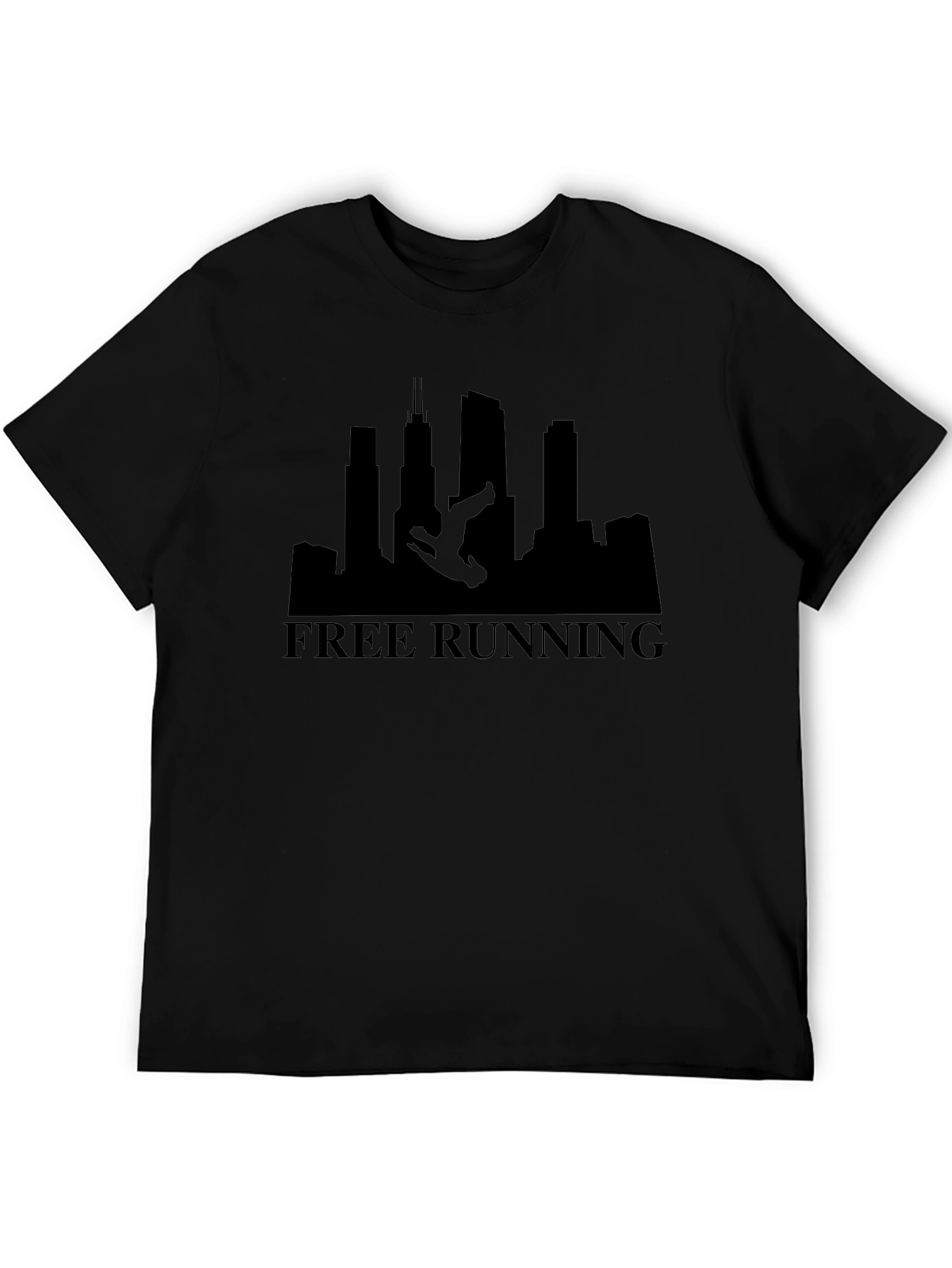 Free Running Black T-Shirt - Urban Style