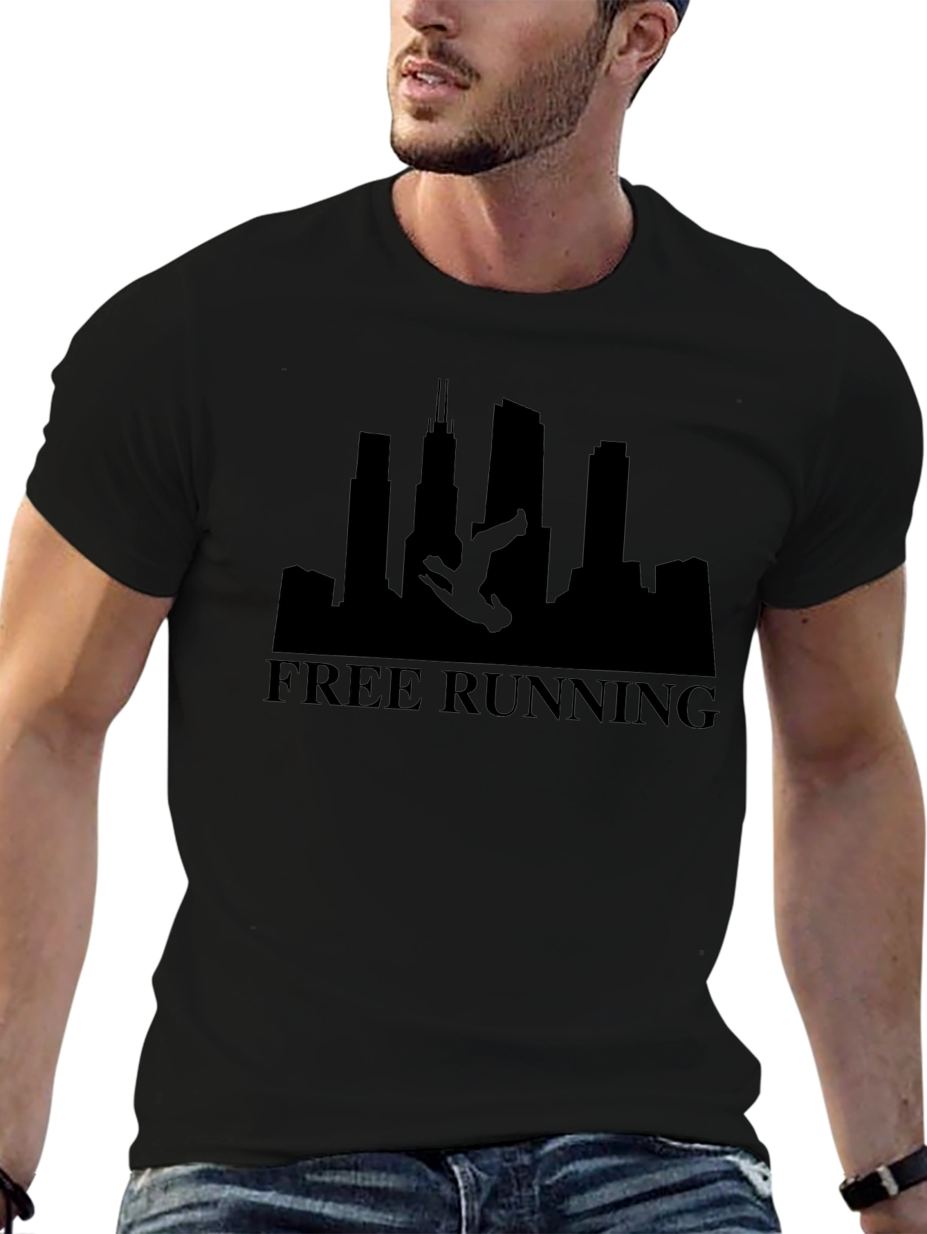 Free Running Black T-Shirt - Urban Style