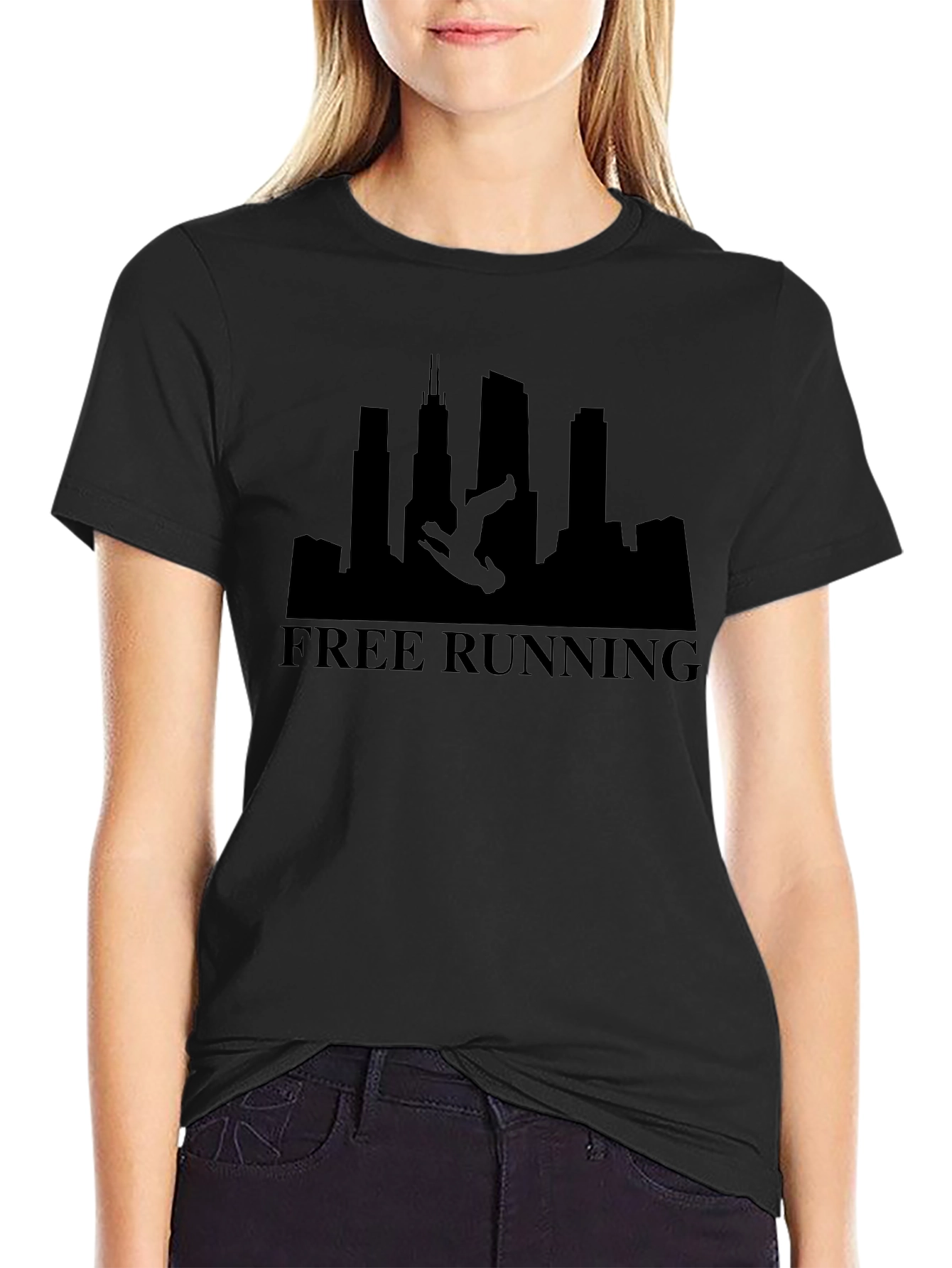 Free Running Black T-Shirt - Urban Style