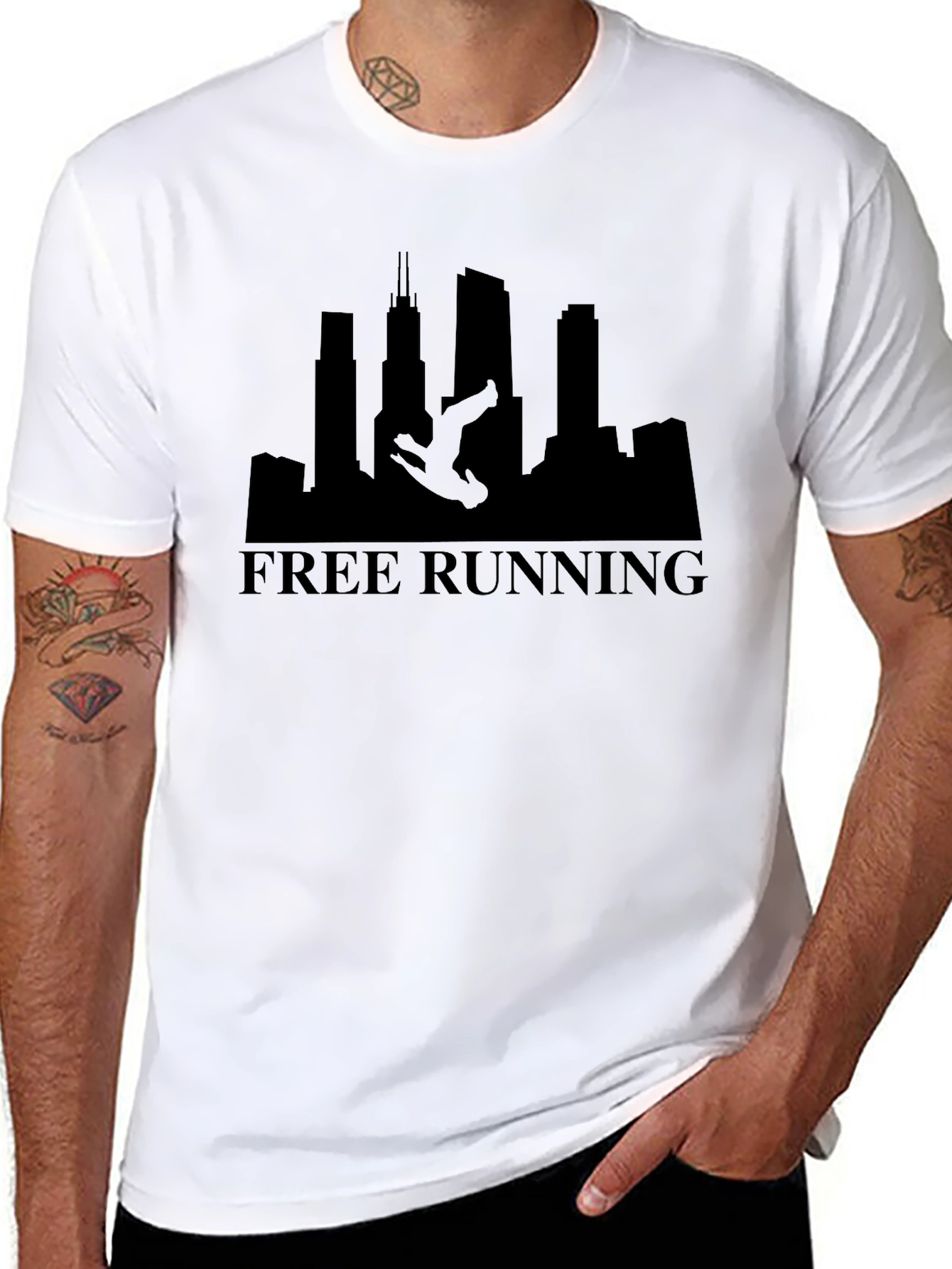 Free Running Black T-Shirt - Urban Style