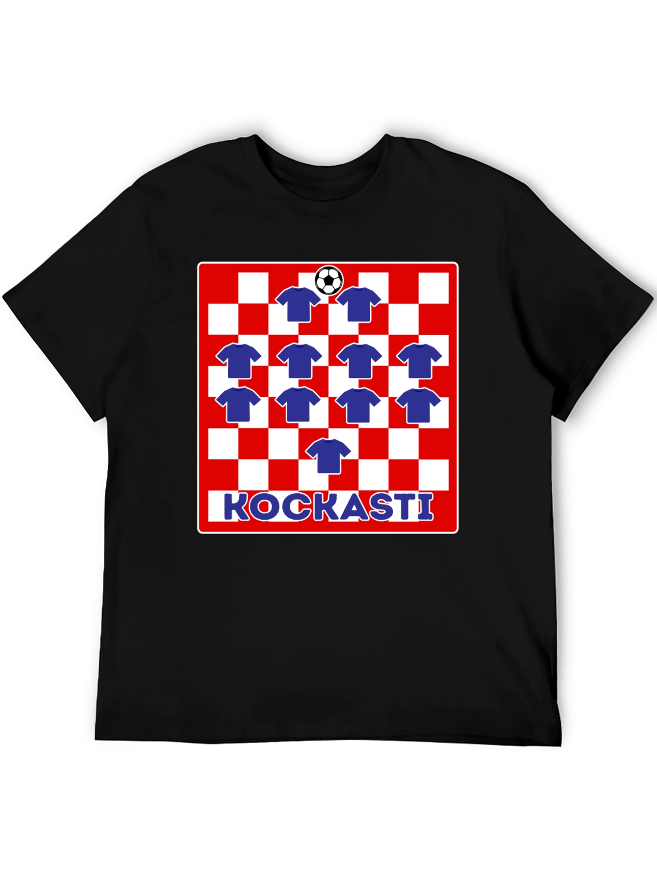 Croatia Football Fan T-Shirt - Croatian Checkered Design