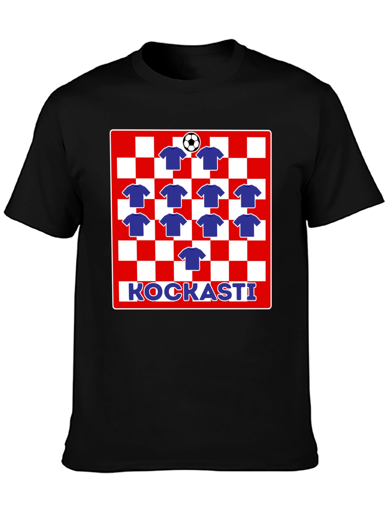 Croatia Football Fan T-Shirt - Croatian Checkered Design