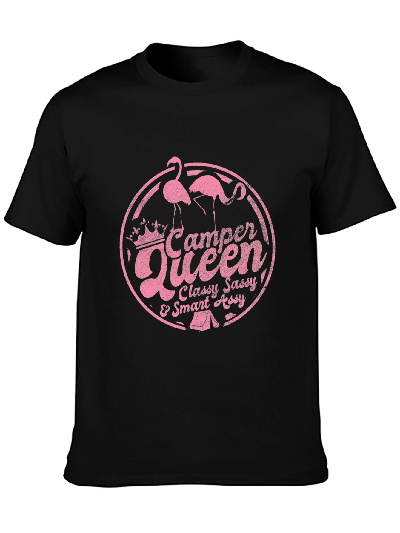 Camper Queen Black Graphic T-Shirt