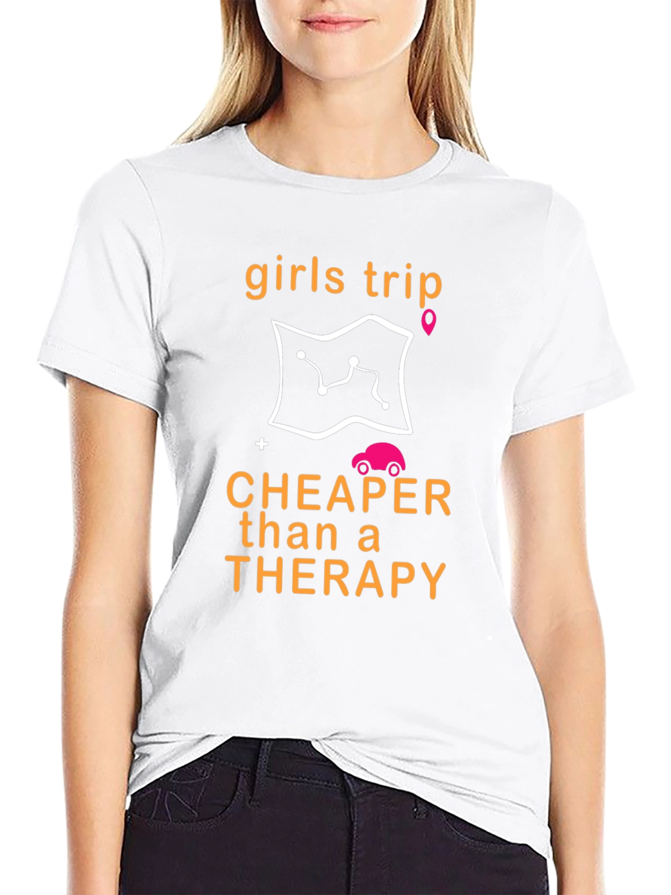 Girls Trip Cheaper Than Therapy Black T-Shirt