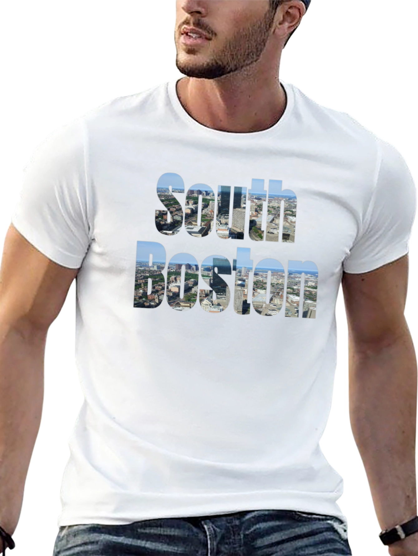 South Boston Skyline Graphic T-Shirt