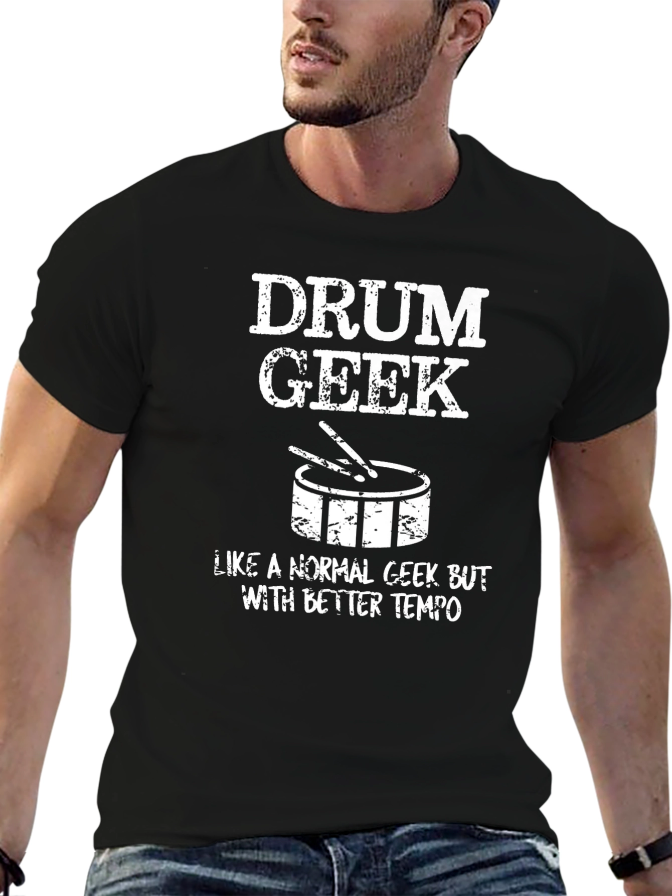 Drum Geek T-Shirt - Funny Musician Tee
