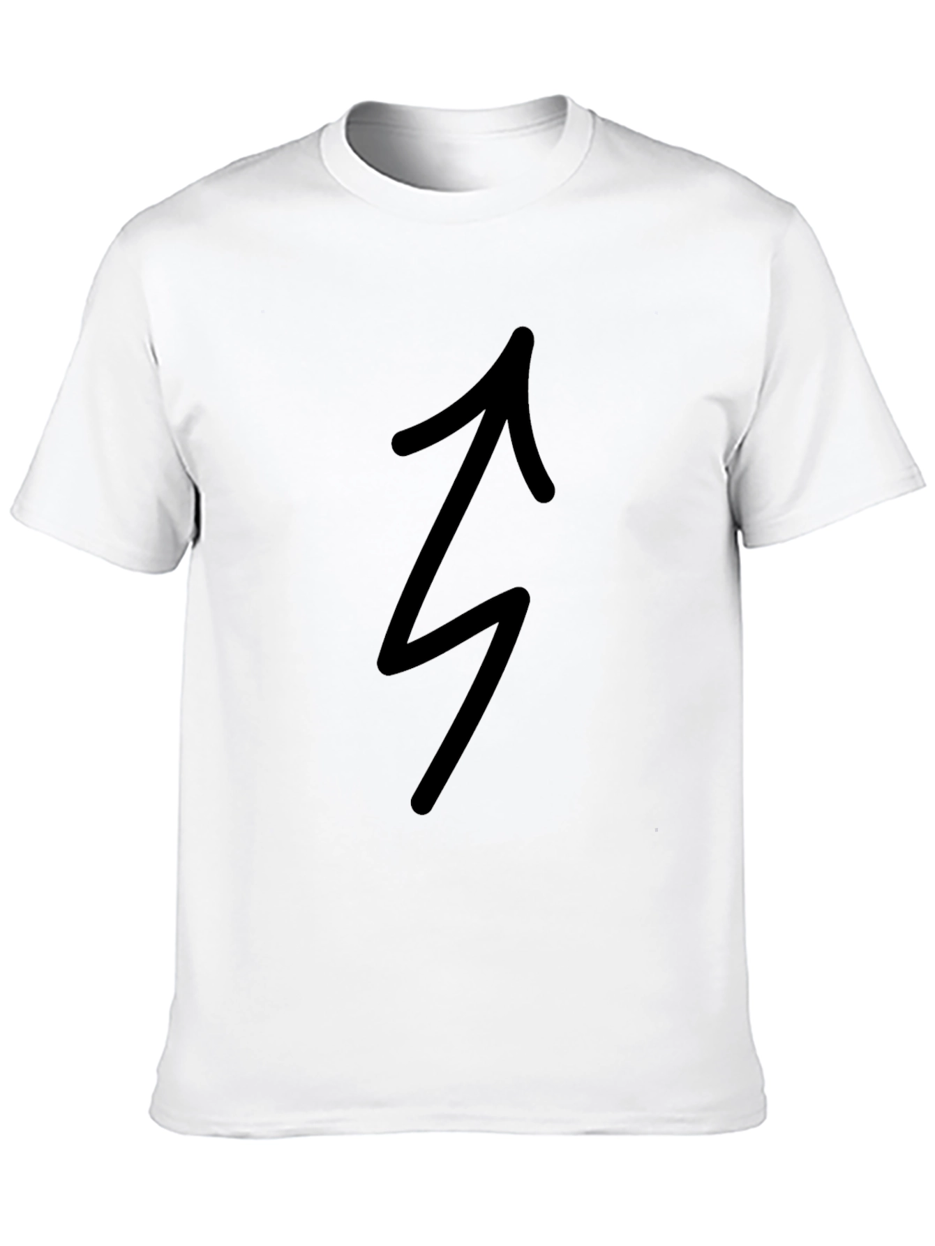 Black T-Shirt with Arrow Graphic