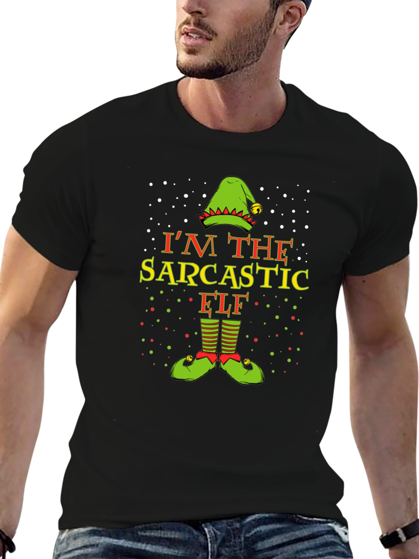 Sarcastic Elf Christmas T-Shirt - Holiday Fun