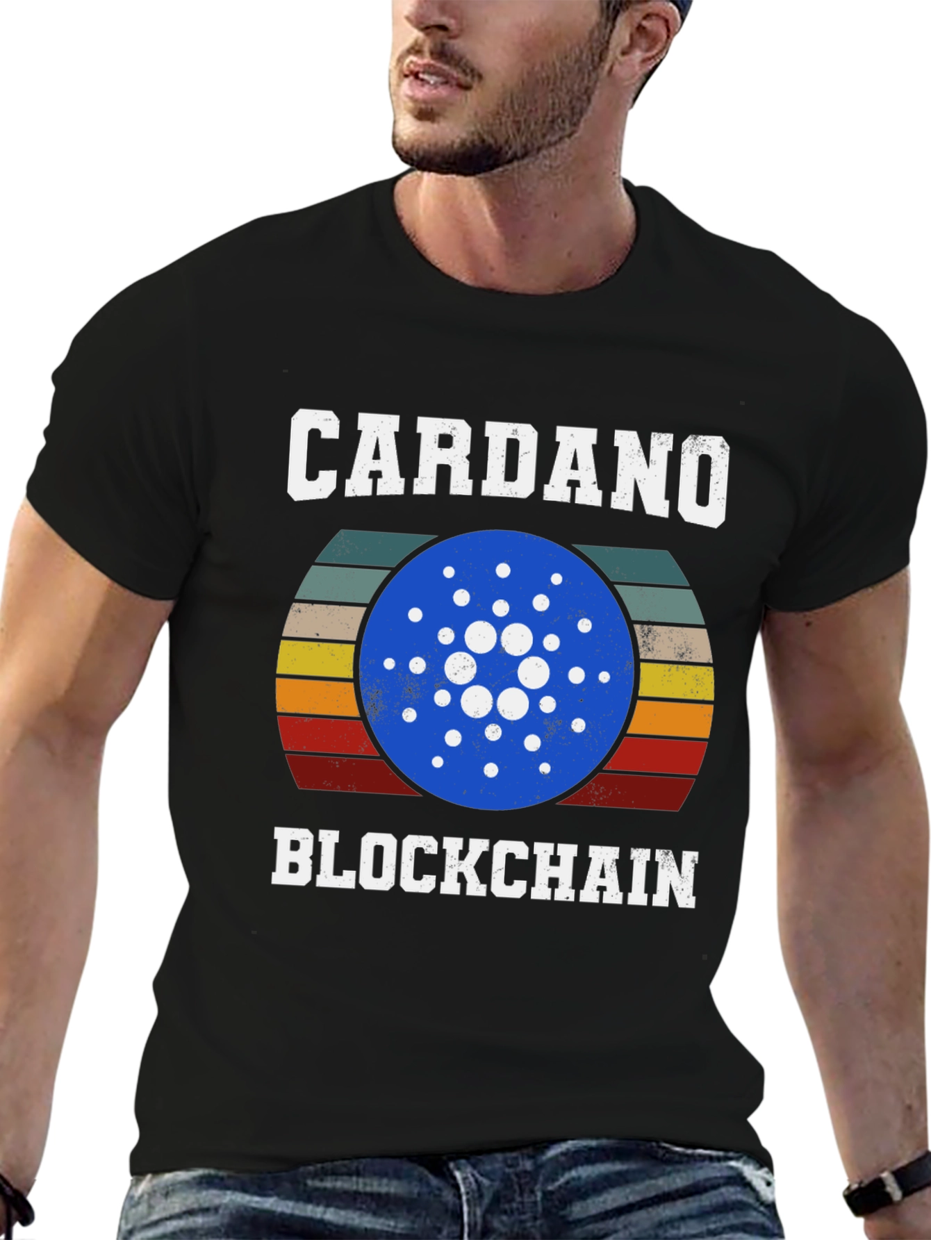 Cardano Blockchain Crypto T-Shirt Retro Design