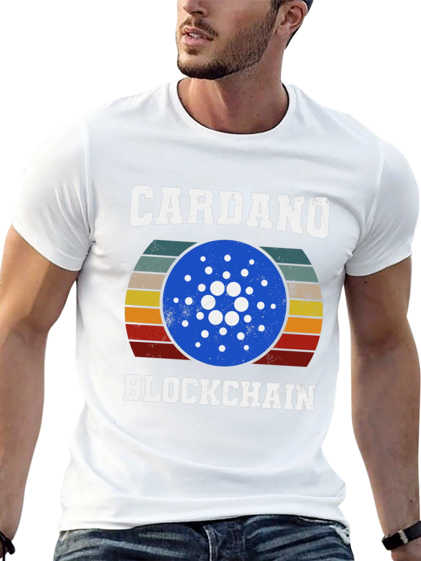 Cardano Blockchain Crypto T-Shirt Retro Design