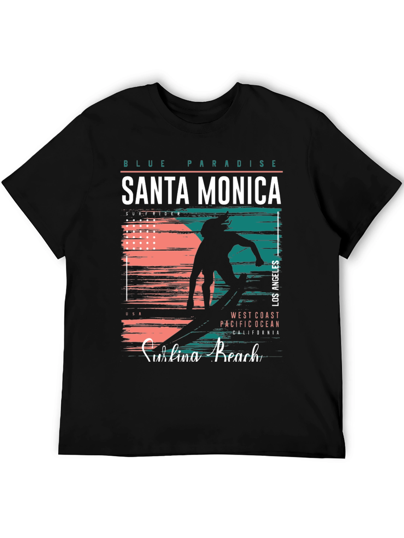 Santa Monica Surfer Graphic T-Shirt