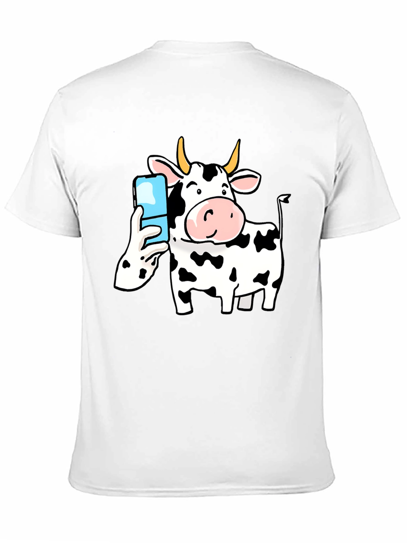 Cow Selfie Black T-Shirt