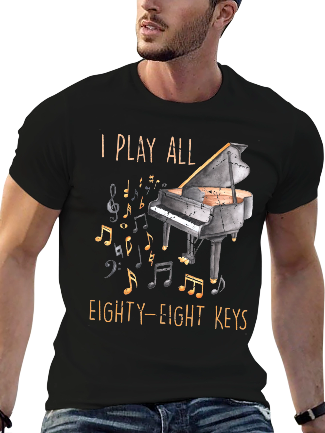 Piano Player Graphic T-Shirt - 88 Keys
