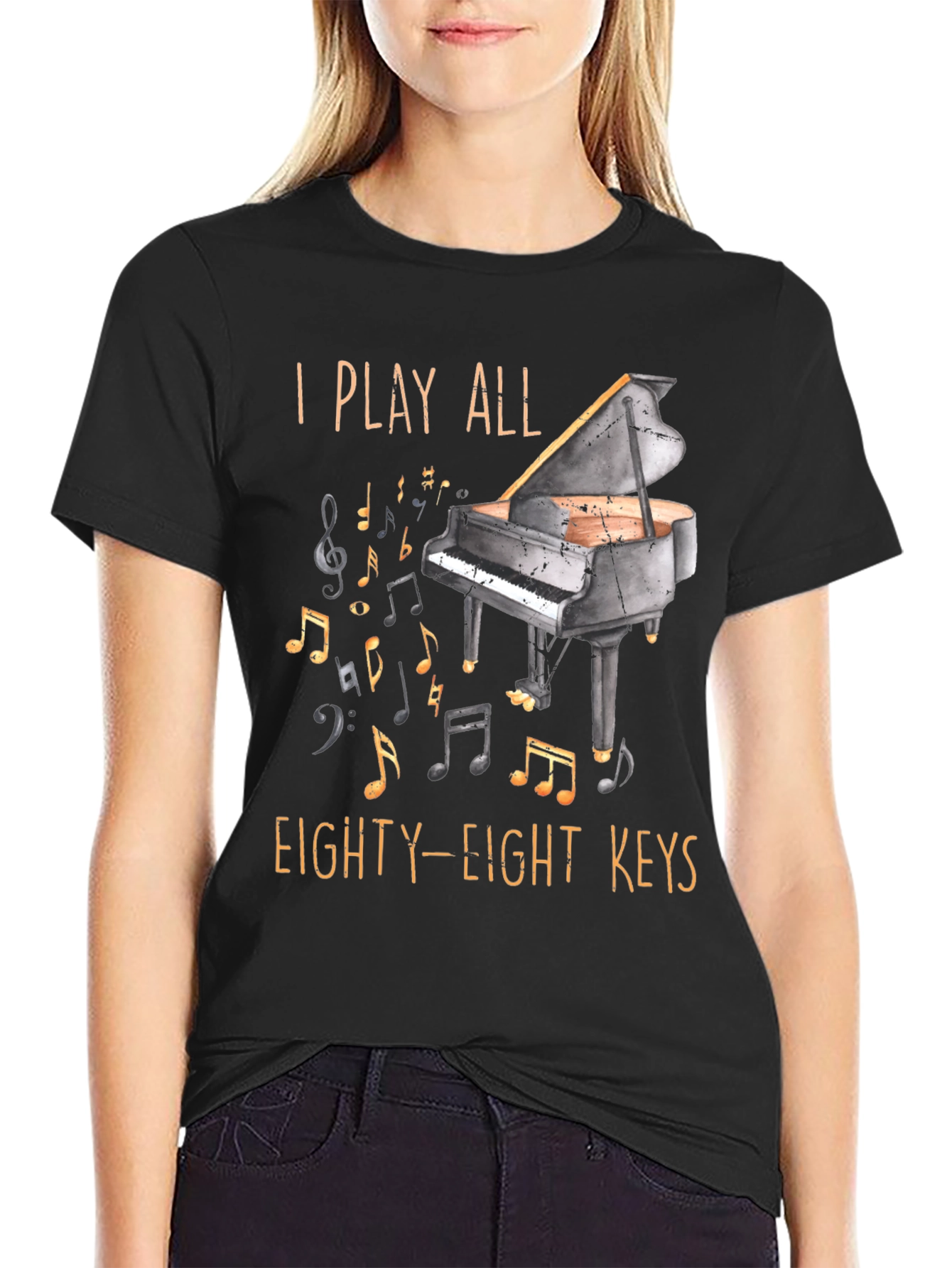 Piano Player Graphic T-Shirt - 88 Keys