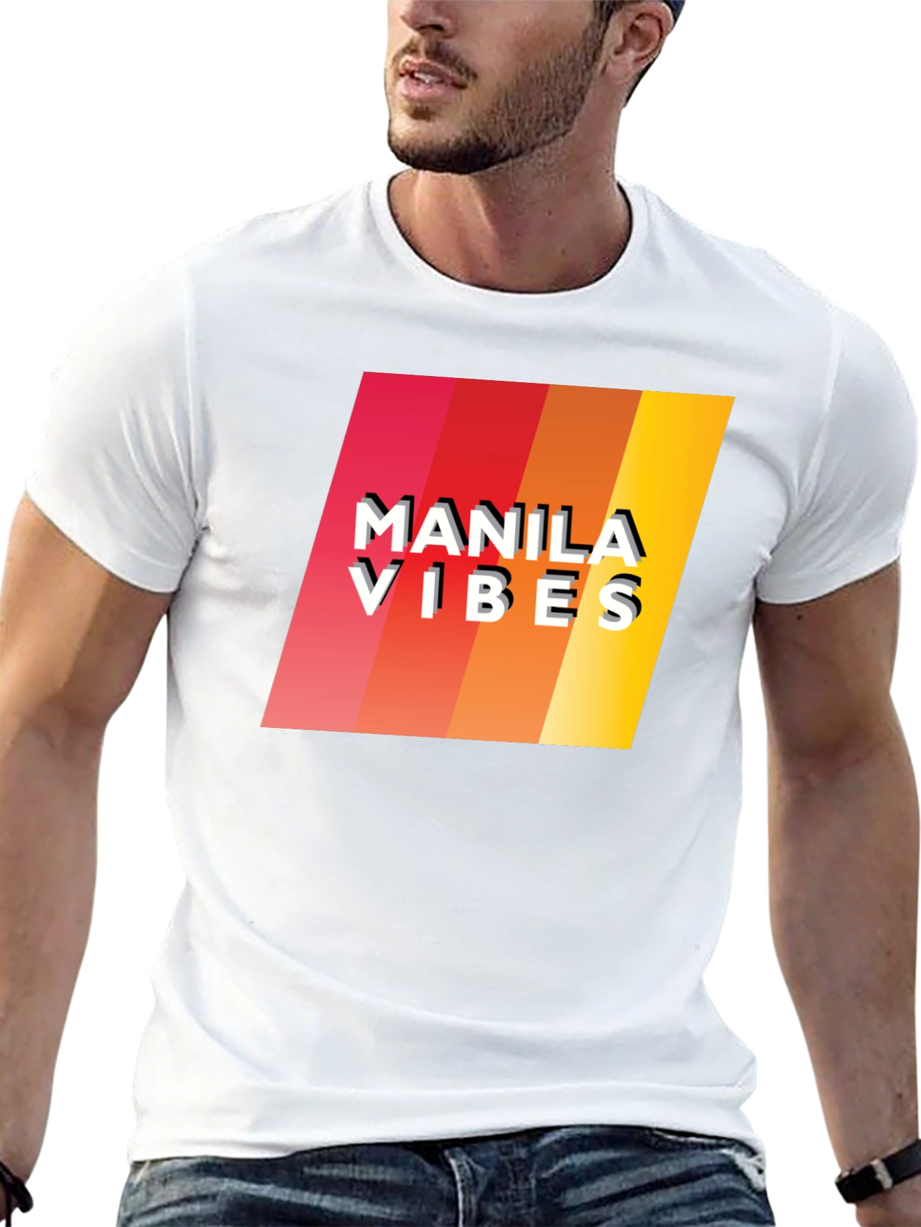 Manila Vibes Retro Graphic Tee - Black