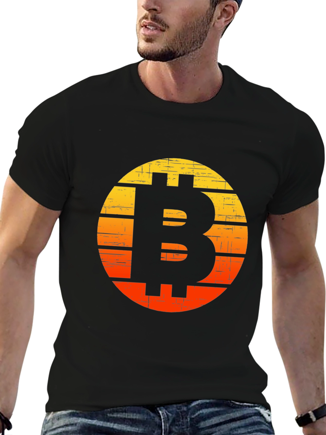 Bitcoin Sunset Graphic T-Shirt