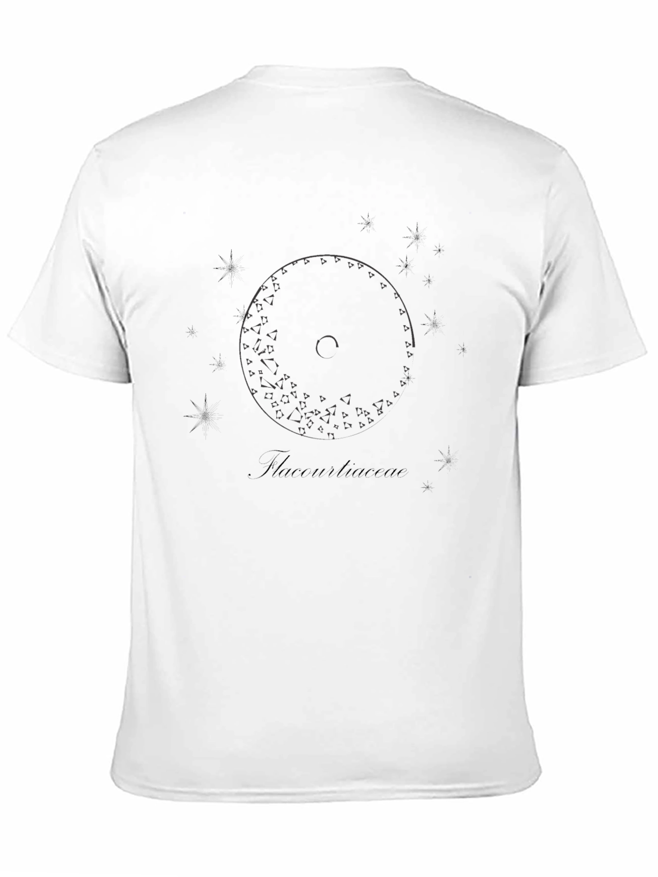 Modern Black Graphic Tee - Thacourtiaceae Design