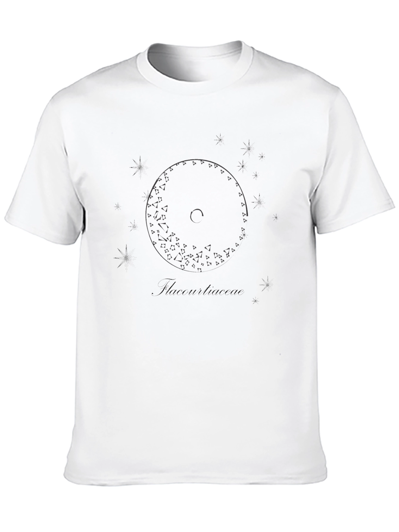 Modern Black Graphic Tee - Thacourtiaceae Design