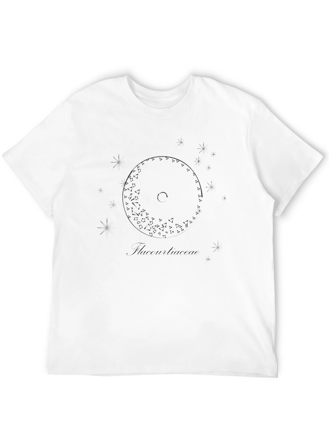 Modern Black Graphic Tee - Thacourtiaceae Design